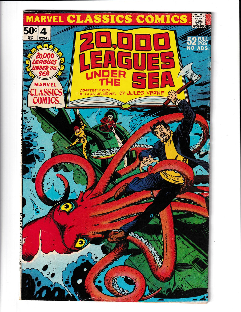 Marvel Classics Comics #4 (1976) 20,000 Leagues Under the Sea Marvel Comics