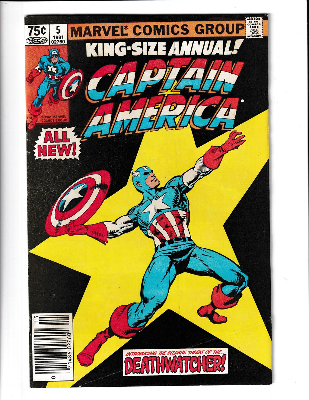 Captain America Annual #5 (1981) 1st App Deathwatcher Marvel Comics