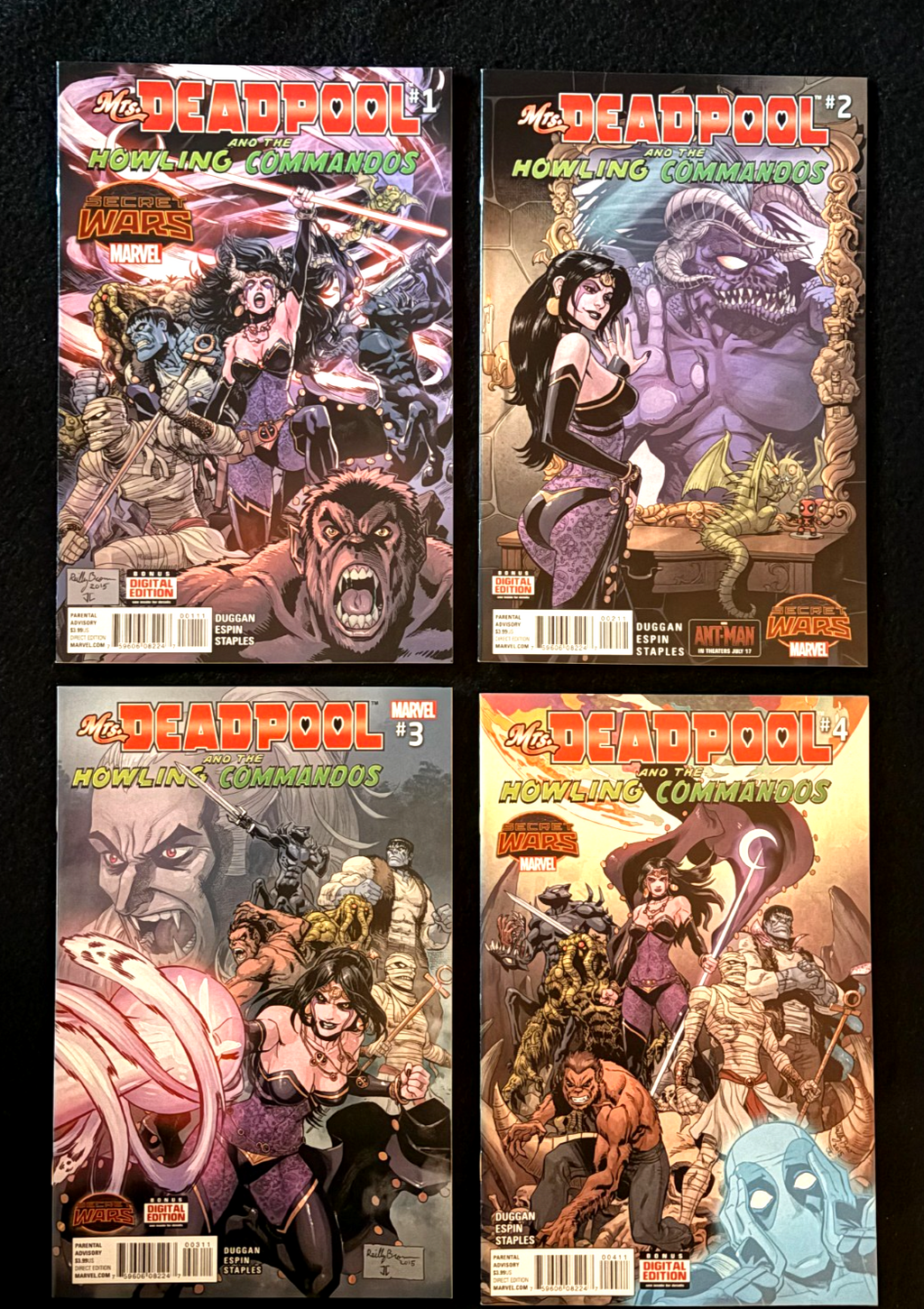 Mrs. Deadpool and the Howling Commandos - Complete Set of 4 #1-4  (2015) Marvel