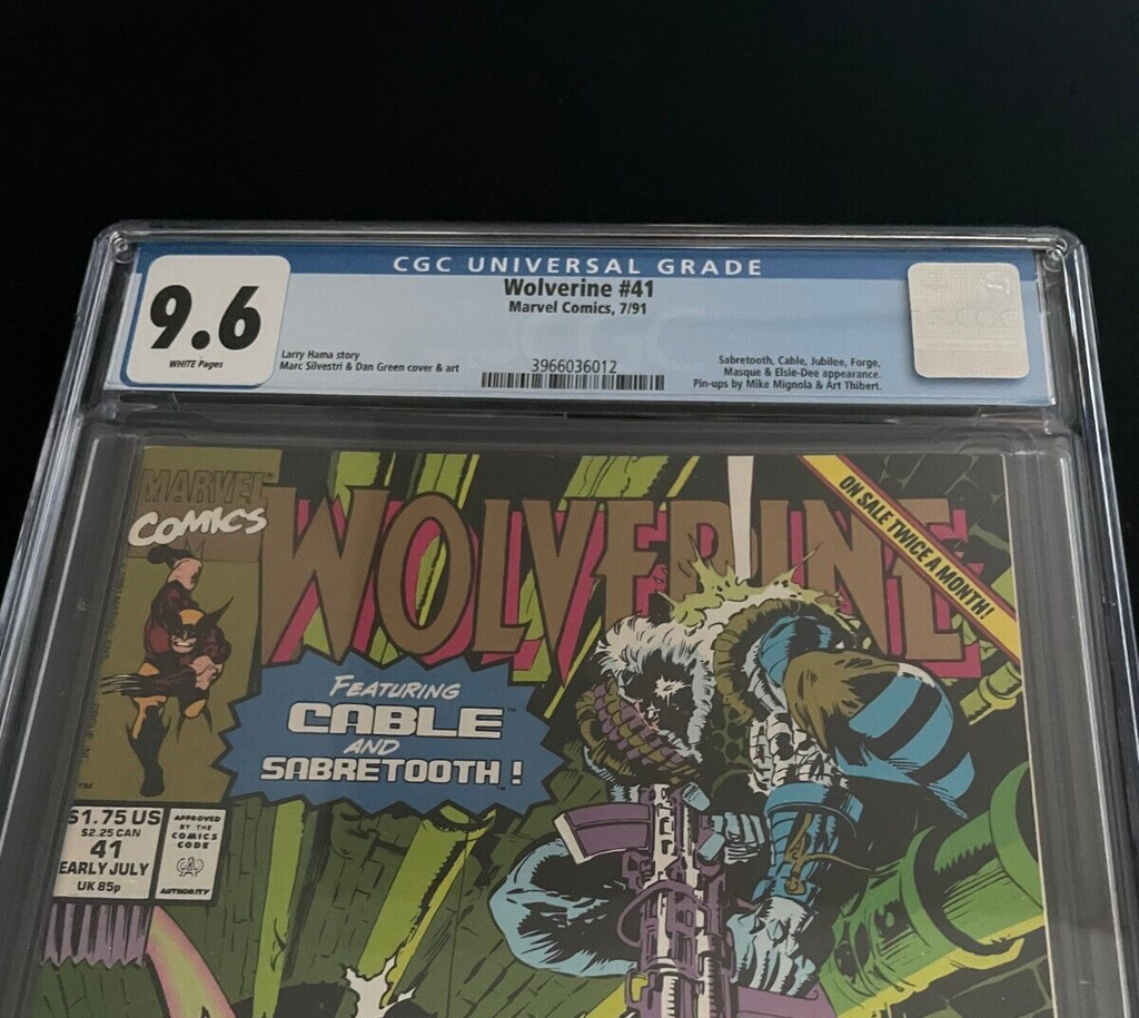 Wolverine 41 (1991) CGC 9.6 Sabretooth + Cable Marvel Comics