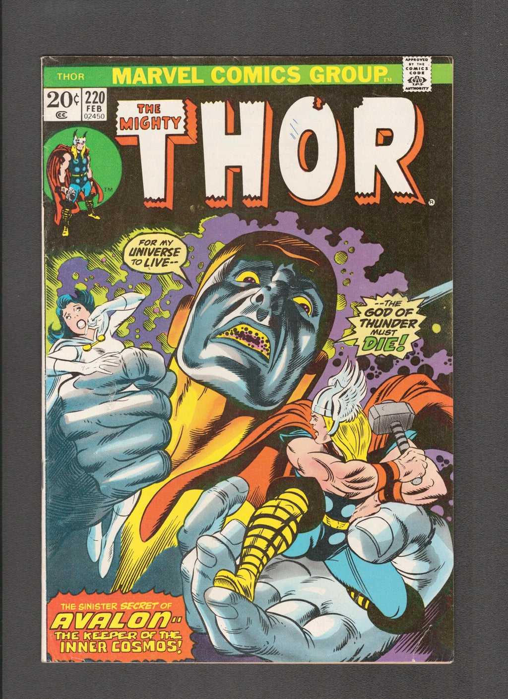 Thor #220 (1974) John Buscema, Roy Thomas Marvel Comics