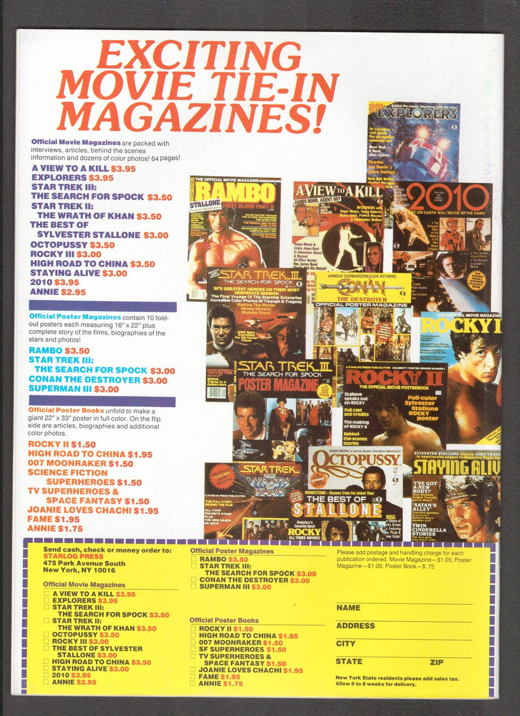 Starlog Presents CineMagic #31 (1985) Fantastic Effects Starlog Comics