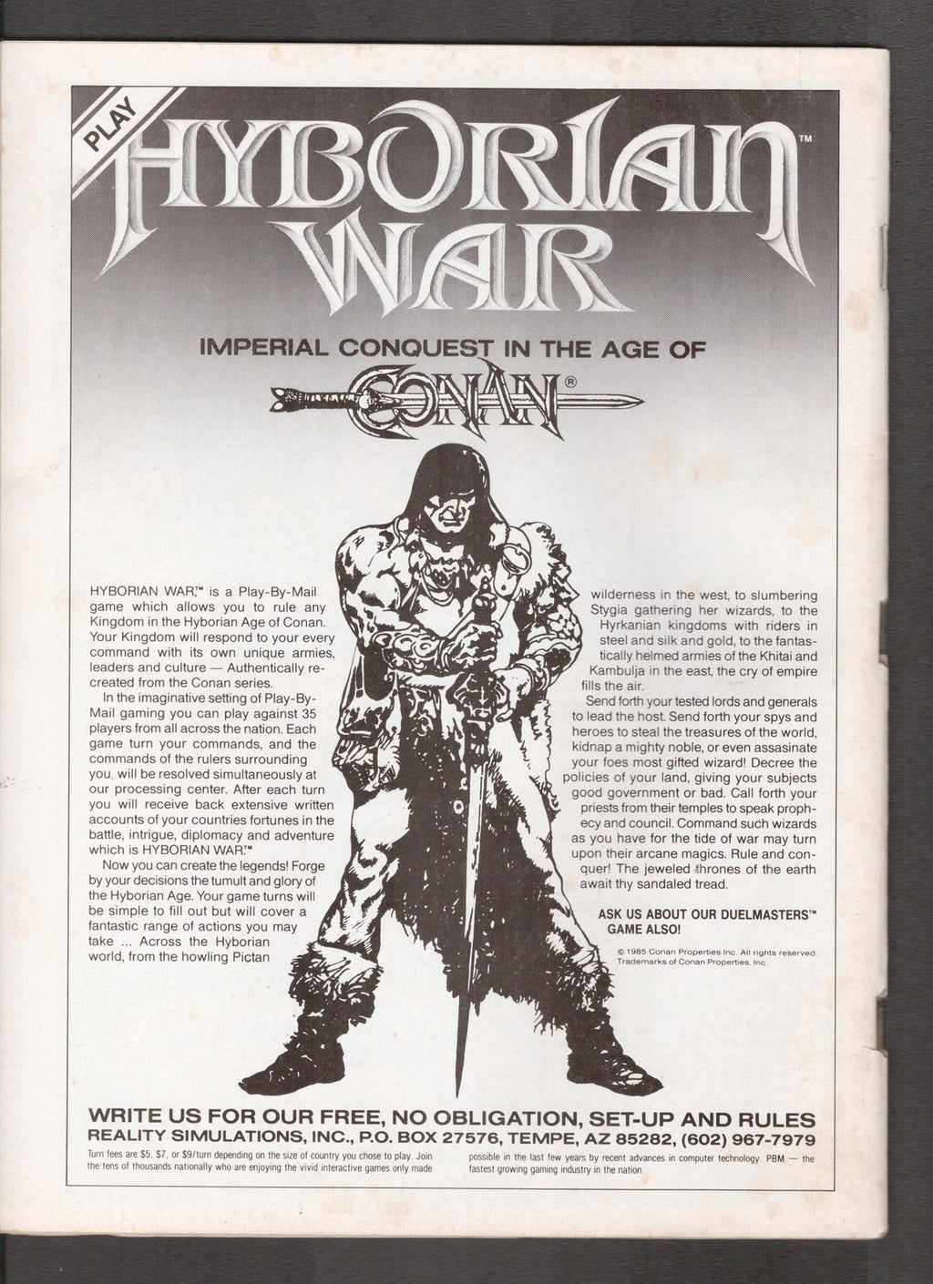 Savage Sword of Conan #173 (1990) Nick Jainschigg Curtis Comics