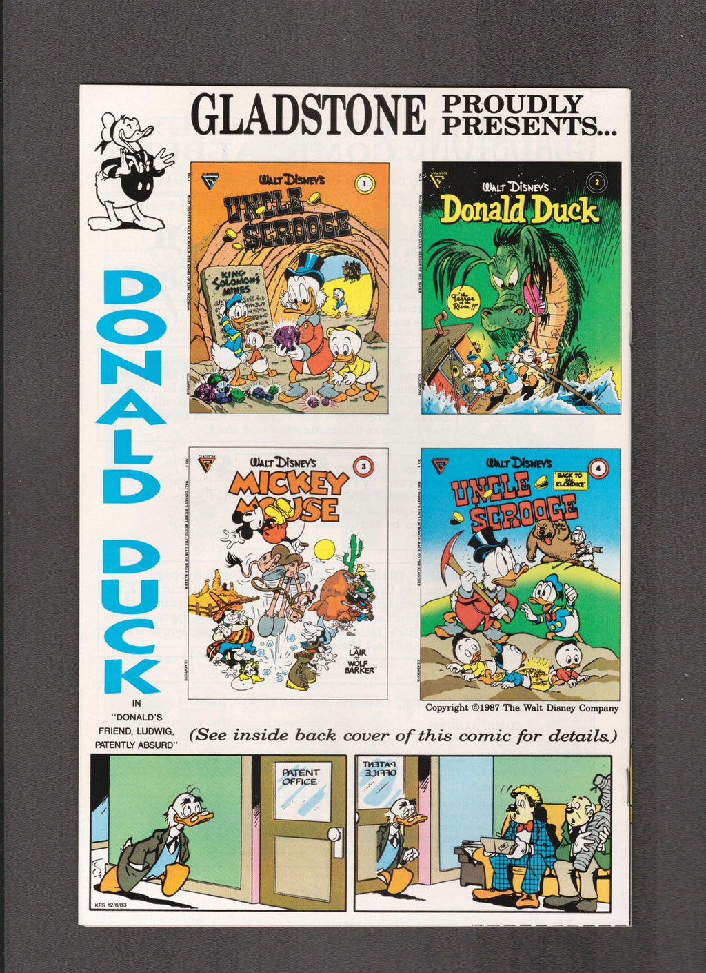 Donald Duck #261 (1988) Walt Disney's Gladstone Comics