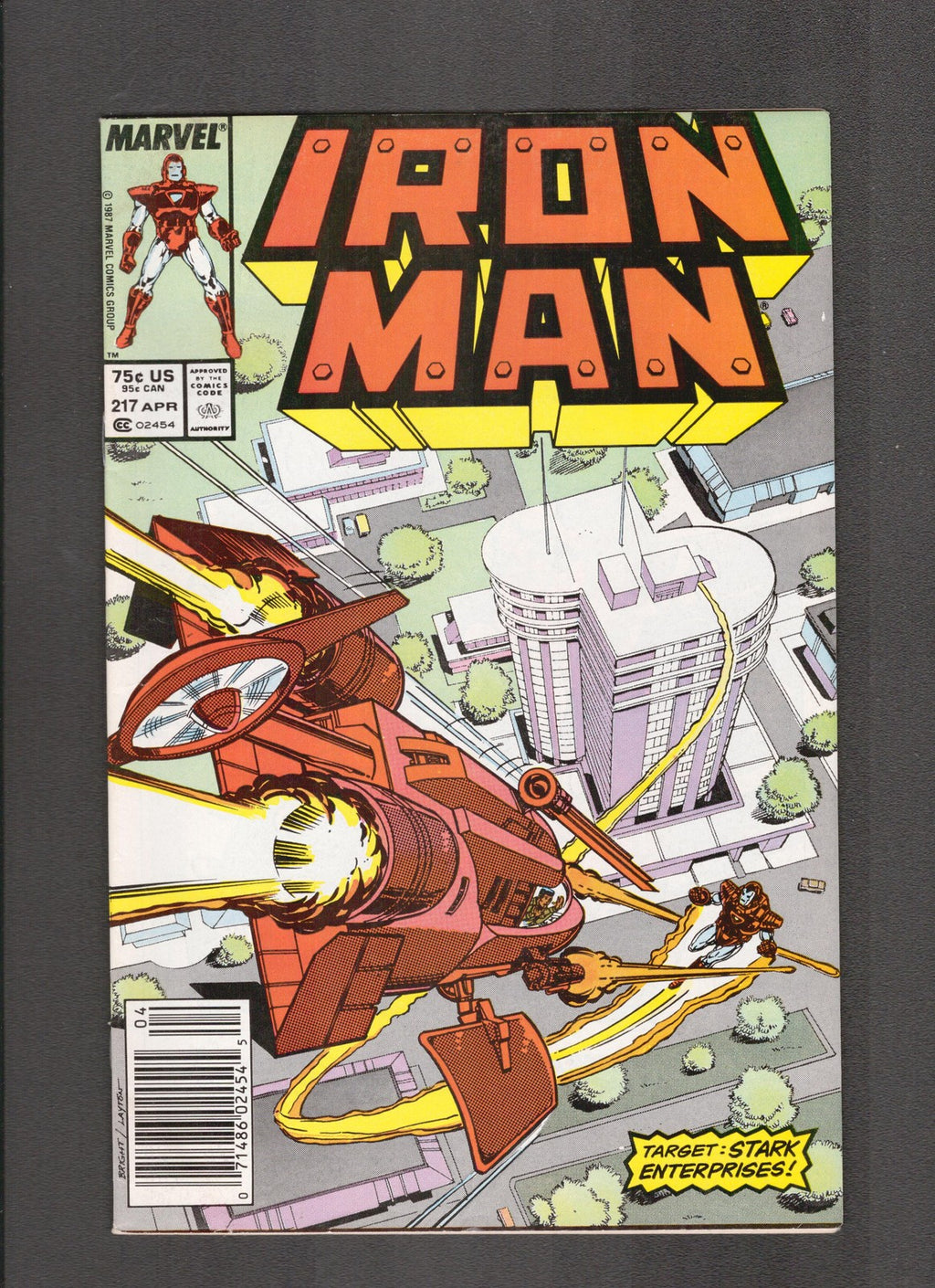 Iron Man #217 (1987) Mark Bright Marvel Comics