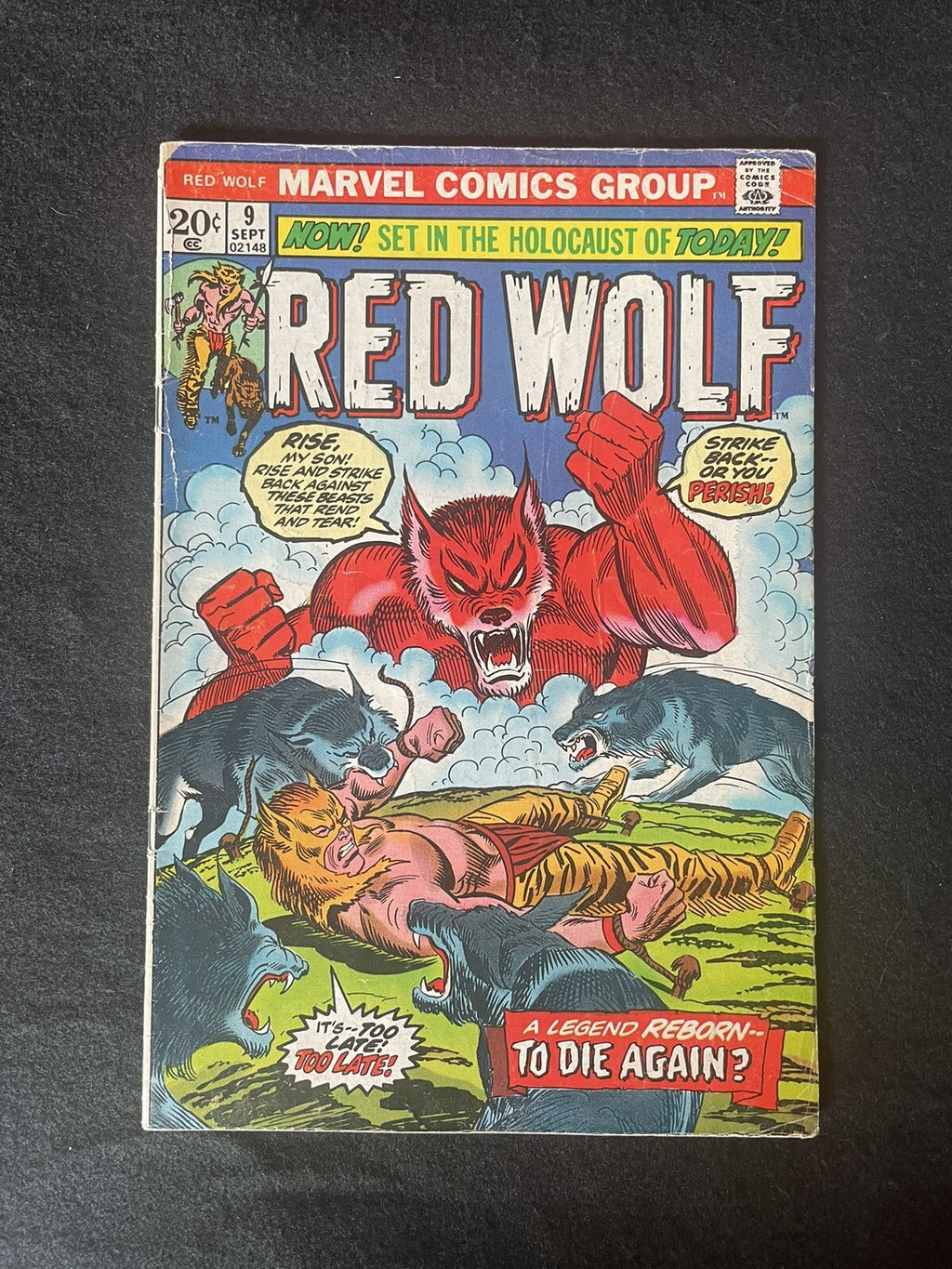 Red Wolf #9 (1973) "Set in the Holocaust of Today!...Reborn to Die Again?"