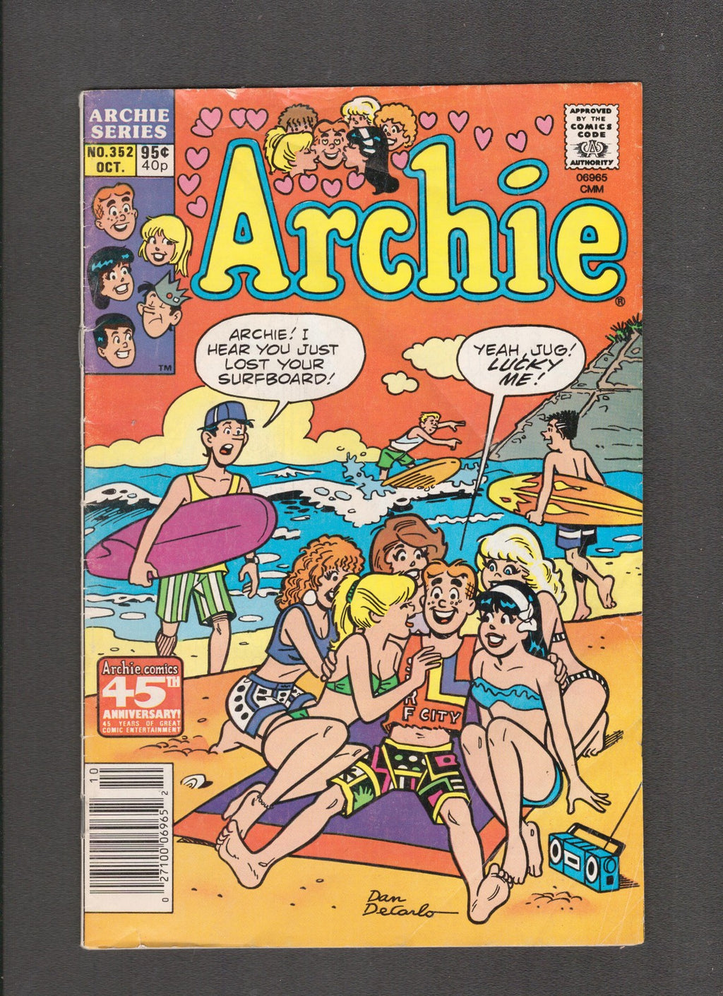Archie #352 (1987) Beach Scene Cover Archie Comics
