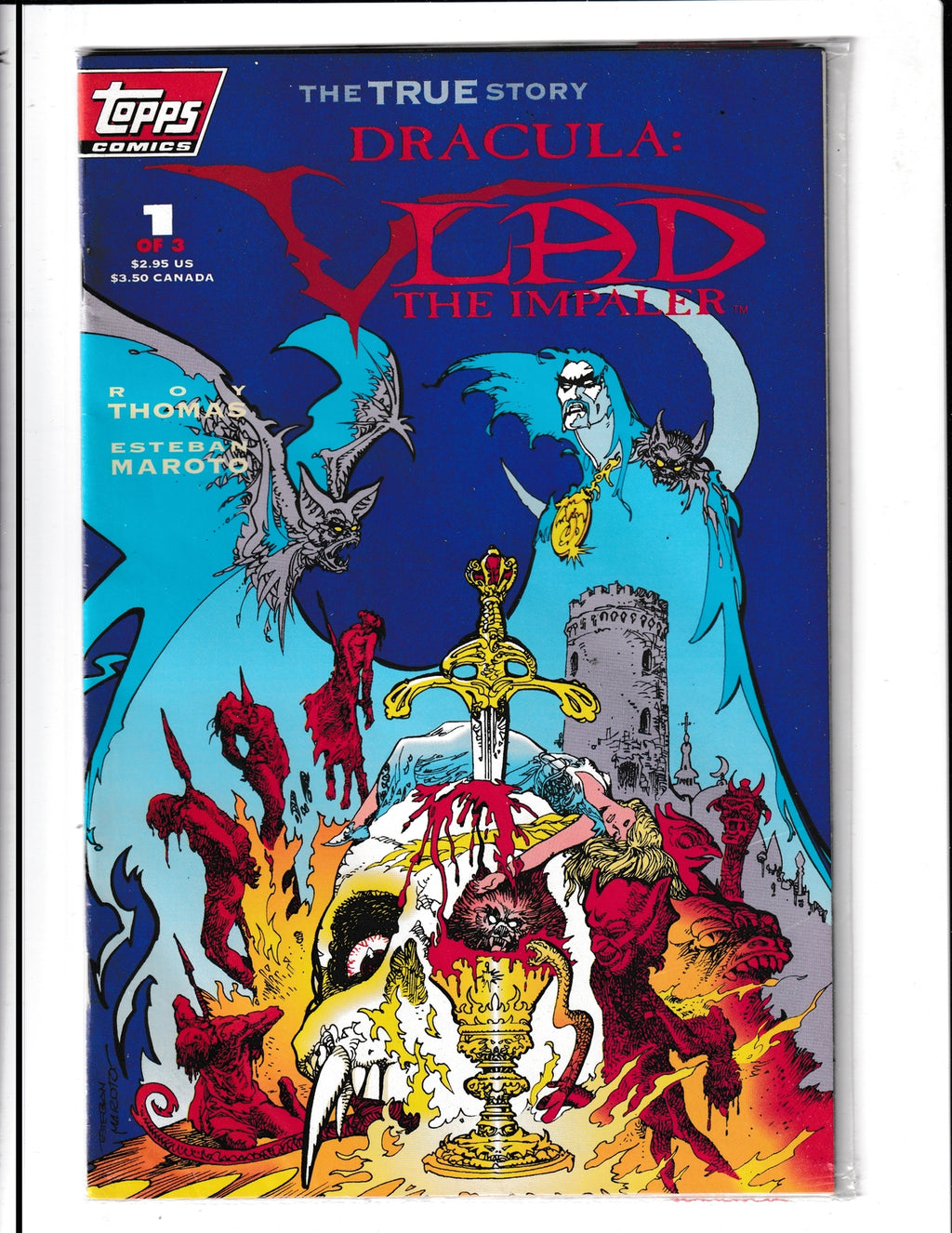 Dracula: Vlad the Impaler #1 (1993) Sealed w/Trading Card Topps Comics