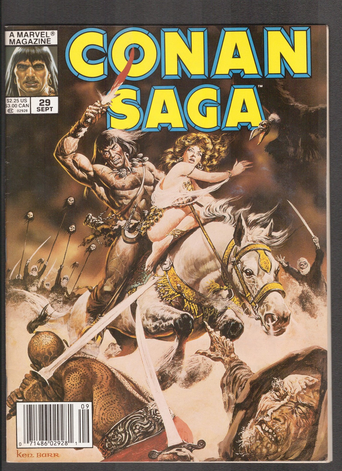 Conan Saga #29 (1989) Ken Barr Cover Marvel Magazine Comics