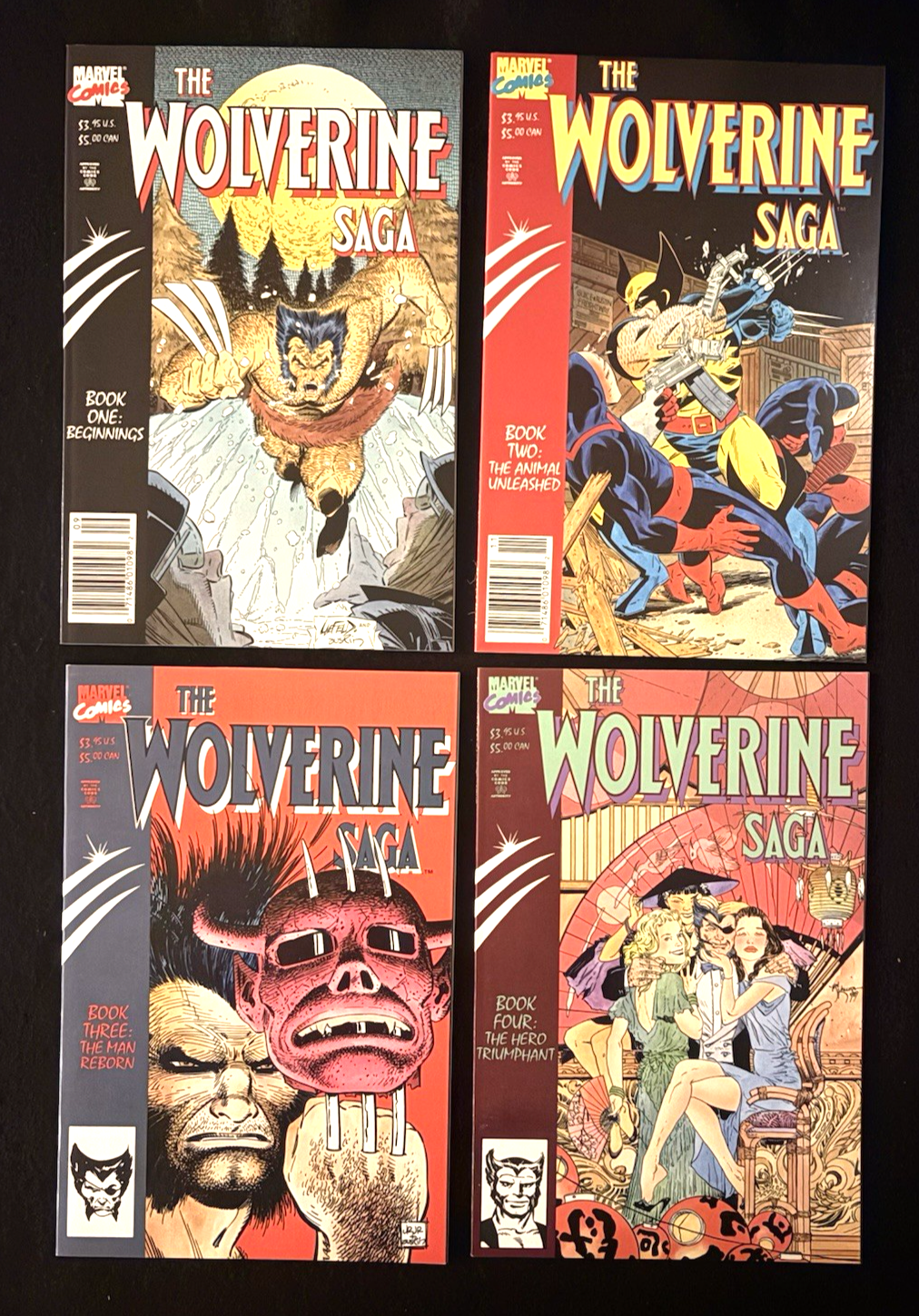 Wolverine Saga - Complete Set #1-4 (1989) Marvel Comics