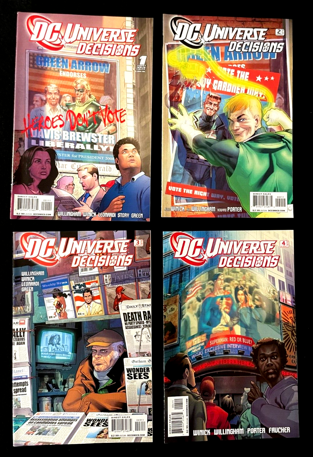 DC Universe: Decisions - Complete Set of 4 - #1-4 (2008) DC Comics