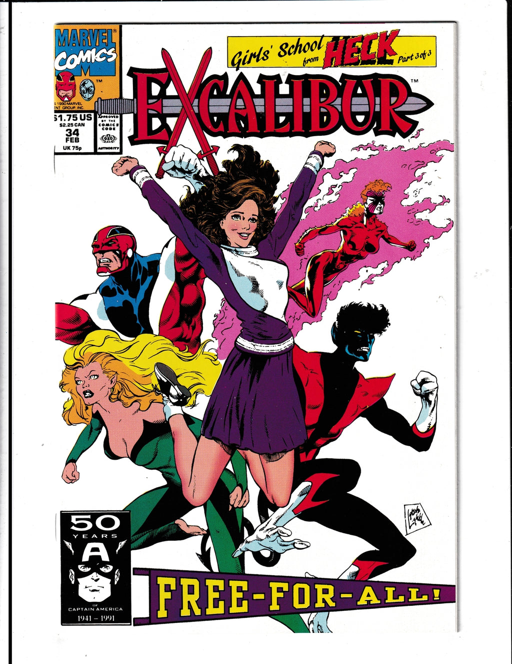 Excalibur #34 (1991) HIGH GRADE Marvel Comics