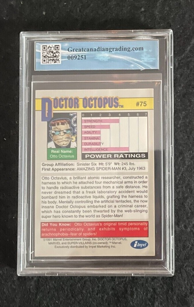 1991 Impel Marvel Universe #75 "Doctor Octopus" GCG 9 *Not PSA*