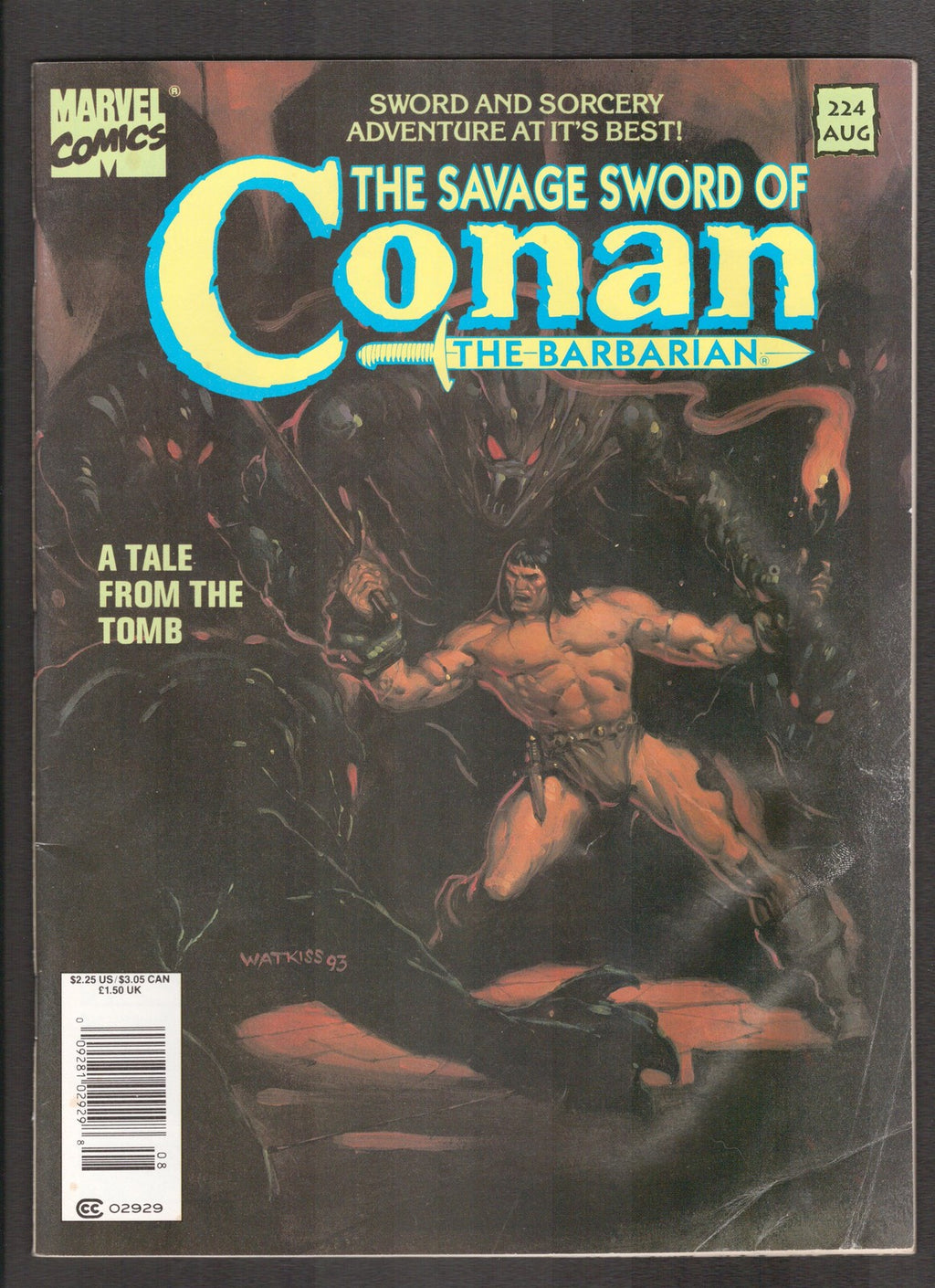Savage Sword of Conan #224 (1994) John Watkiss - Magazine Curtis Comics