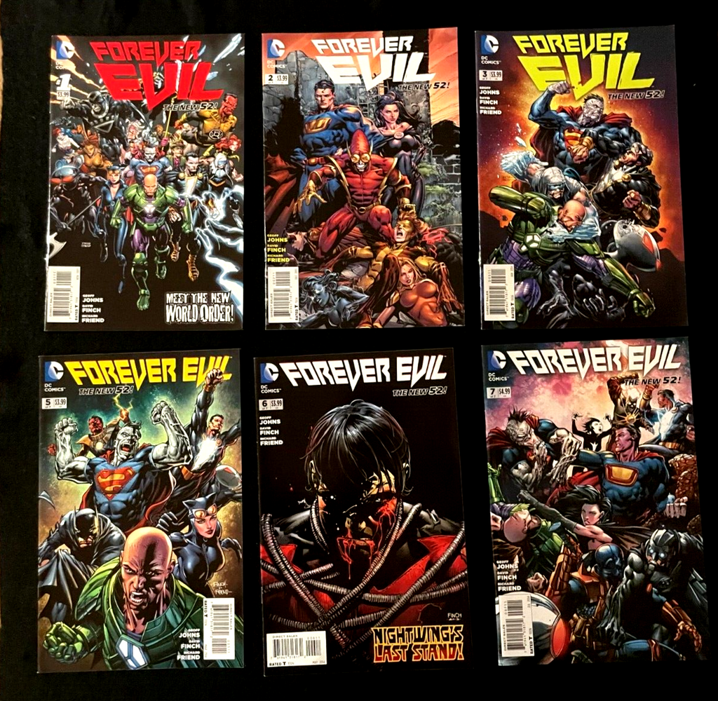 Forever Evil - Lot of 6  #1-3 and #5-7 (missing #4) (2013/14) DC Comics