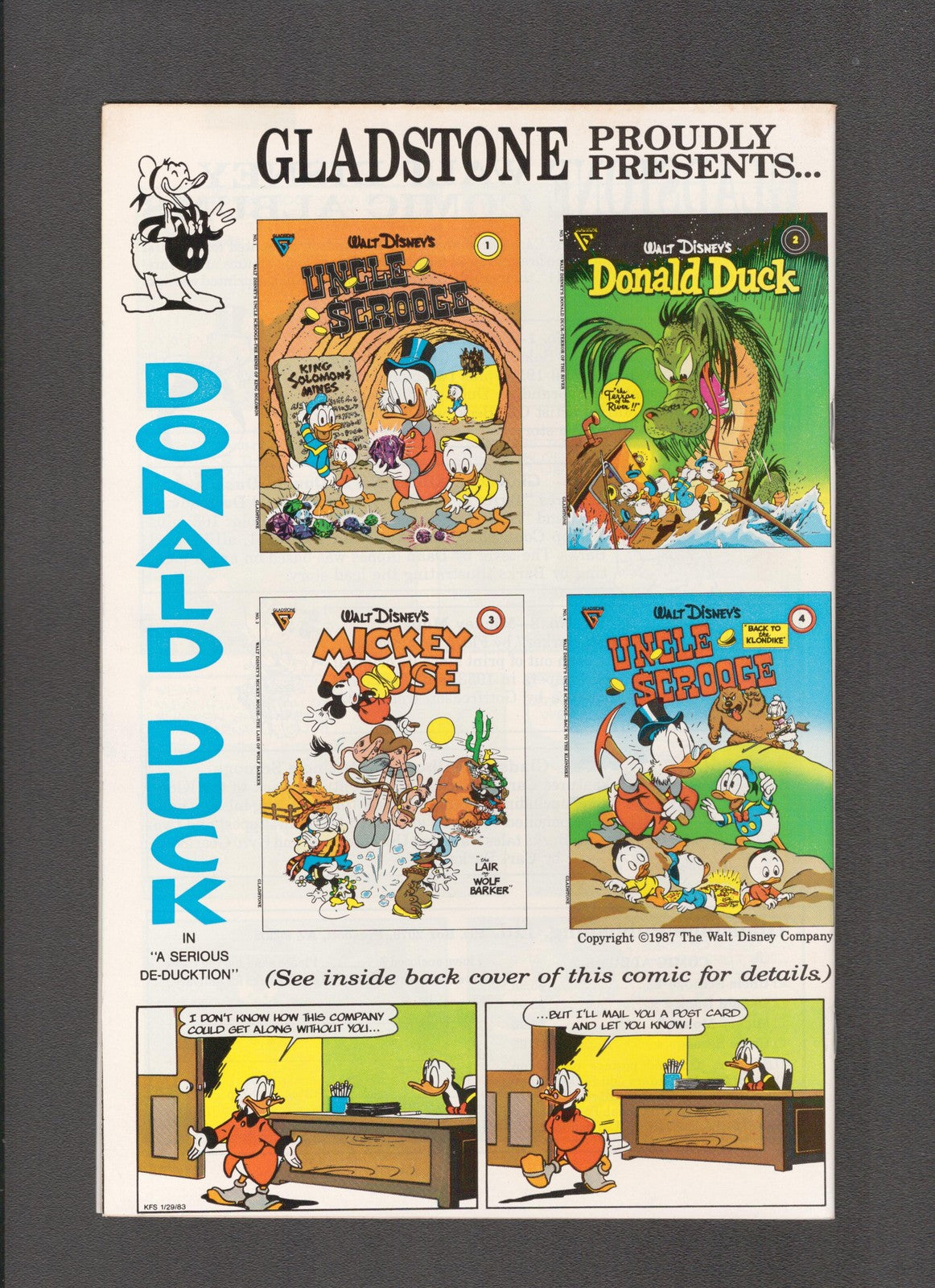 Walt Disney's Comics and Stories #526 (1988) Gladstone Comics