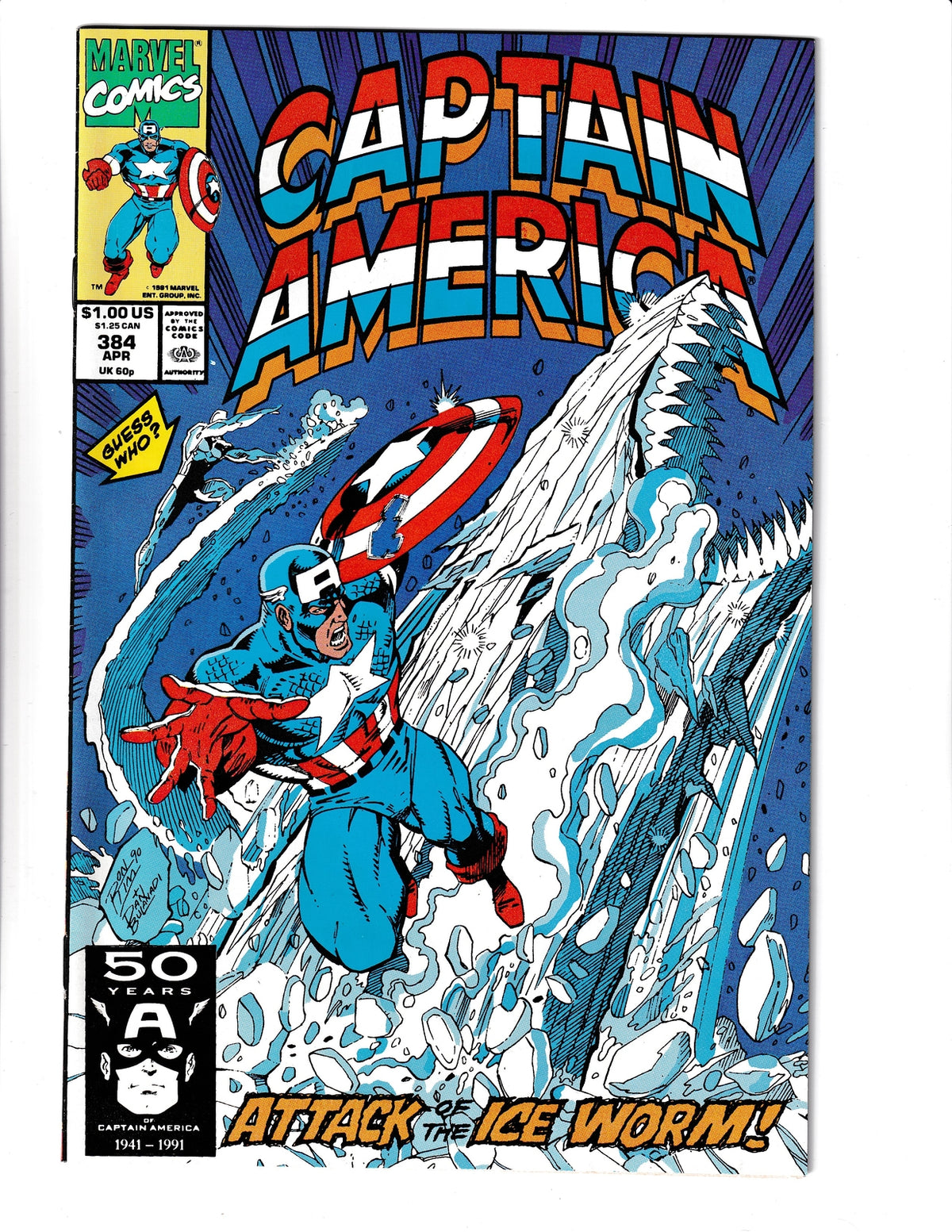 Captain America #384 (1991) HIGHER GRADE Marvel Comics