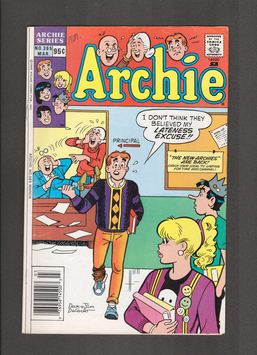 Archie Comics #365 (1989) Canadian Newsstand Archie Comics