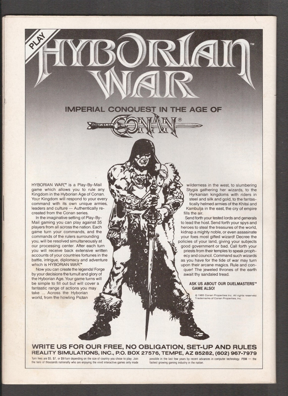 Savage Sword of Conan #156 (1989) Joe Jusko Curtis Comics