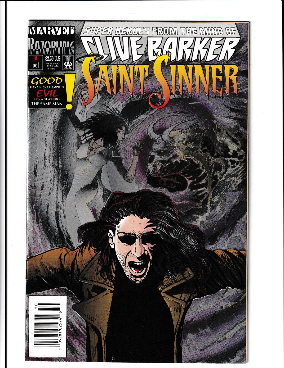 Saint Sinner #1 (1993) Clive Barker - Foil Cover Razor/Marvel Comics SKU:138