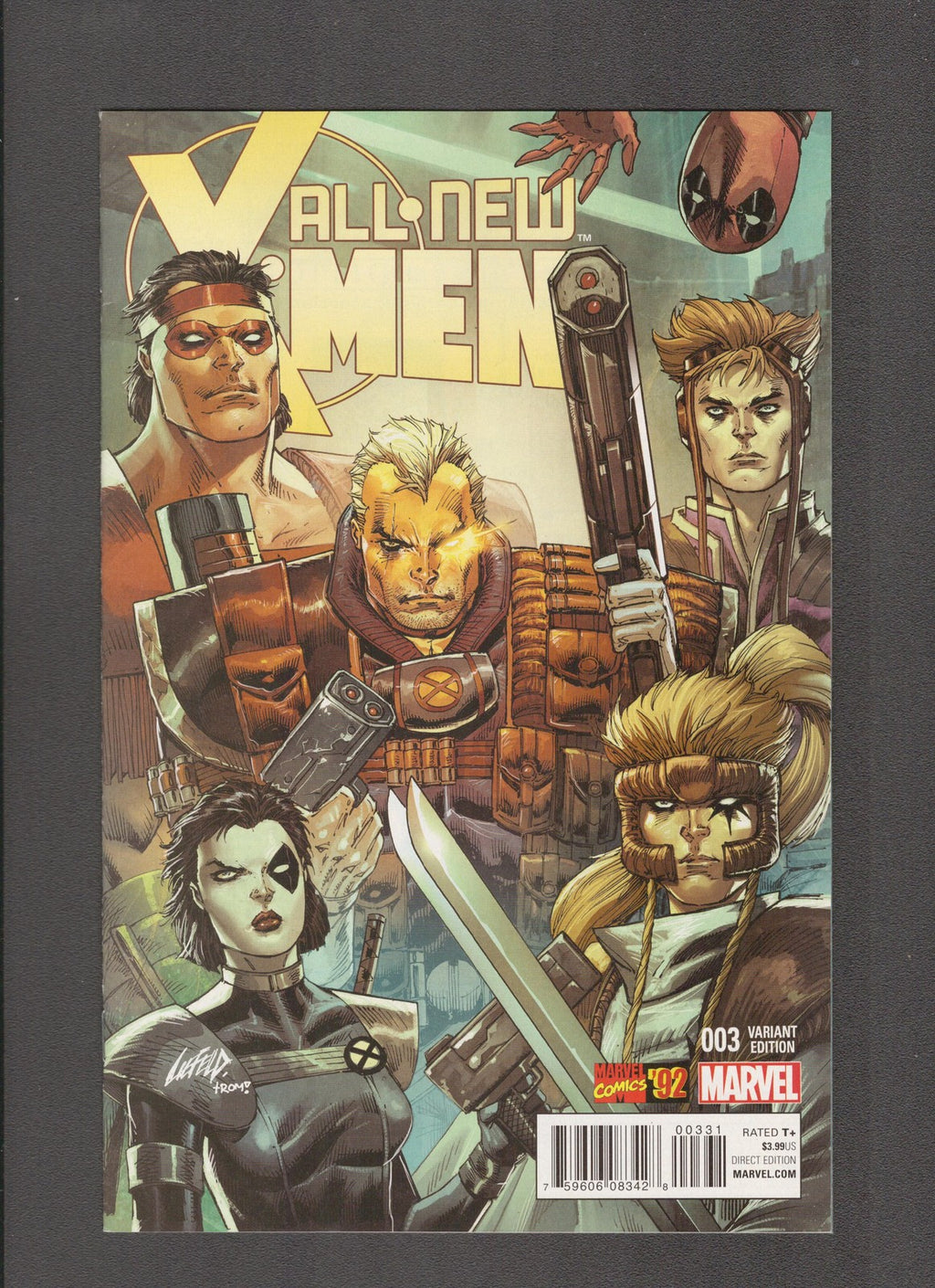 All-New X-Men #3C (2016) Rob Liefeld 1:20 Marvel 92 Variant Marvel Comics