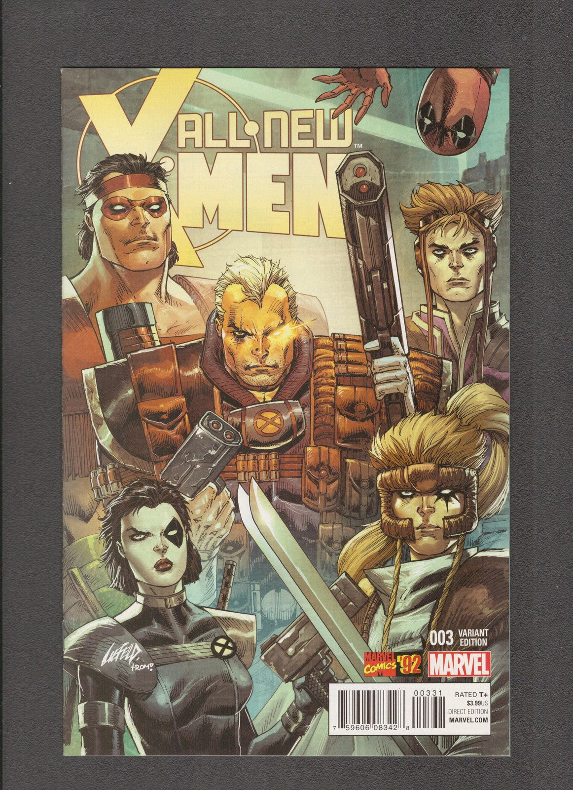 All-New X-Men #3C (2016) Rob Liefeld 1:20 Marvel 92 Variant Marvel Comics