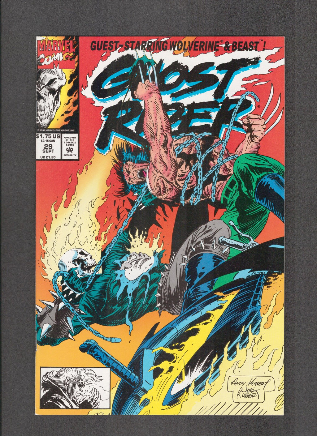 Ghost Rider #29 (1992) Joe Kubert Cover Marvel Comics