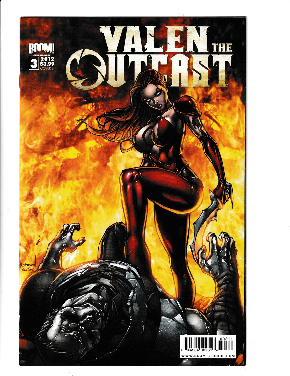 Valen and the Outcast #3B (2012) Ale Garza?Cover BOOM! Comics