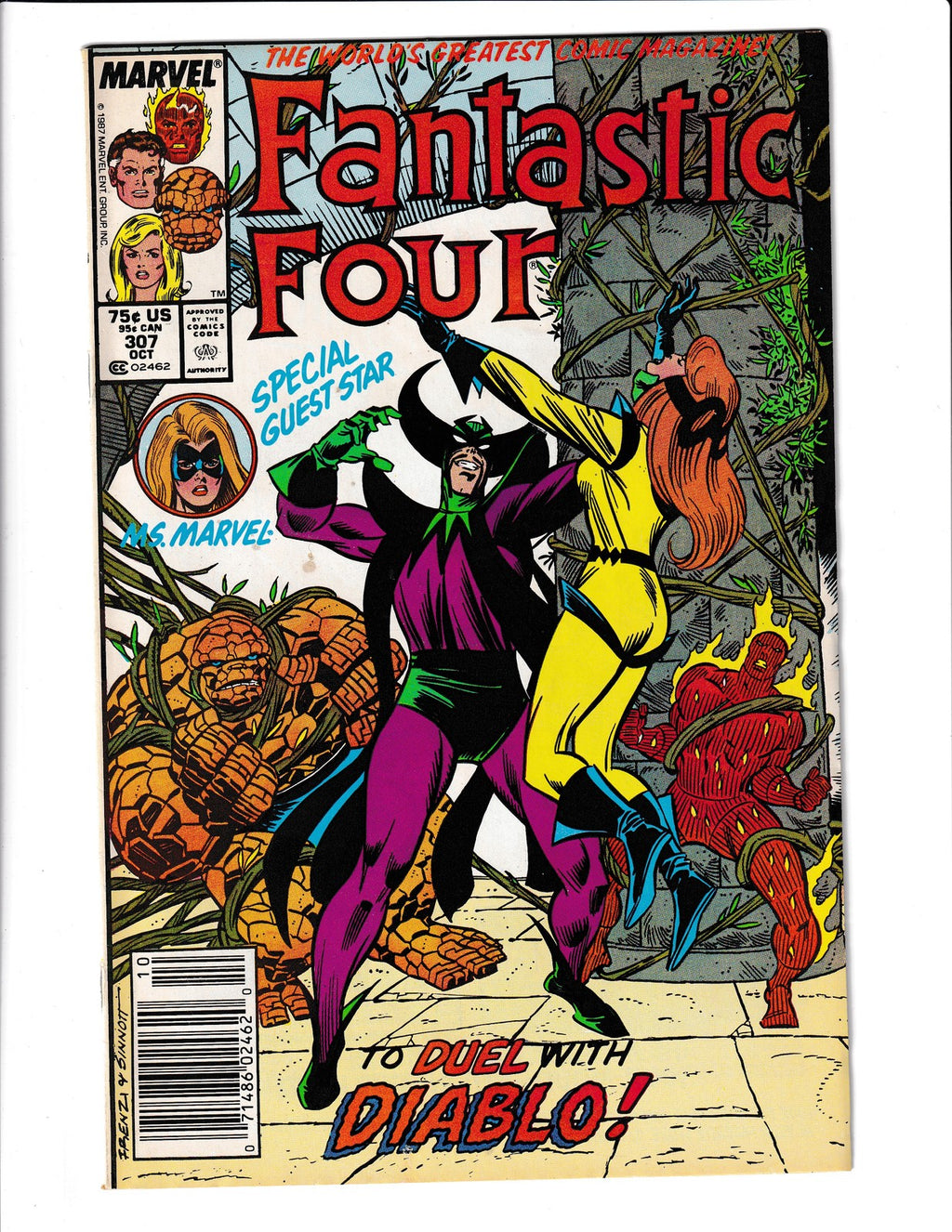 Fantastic Four #307 (1987) Diablo Marvel Comics