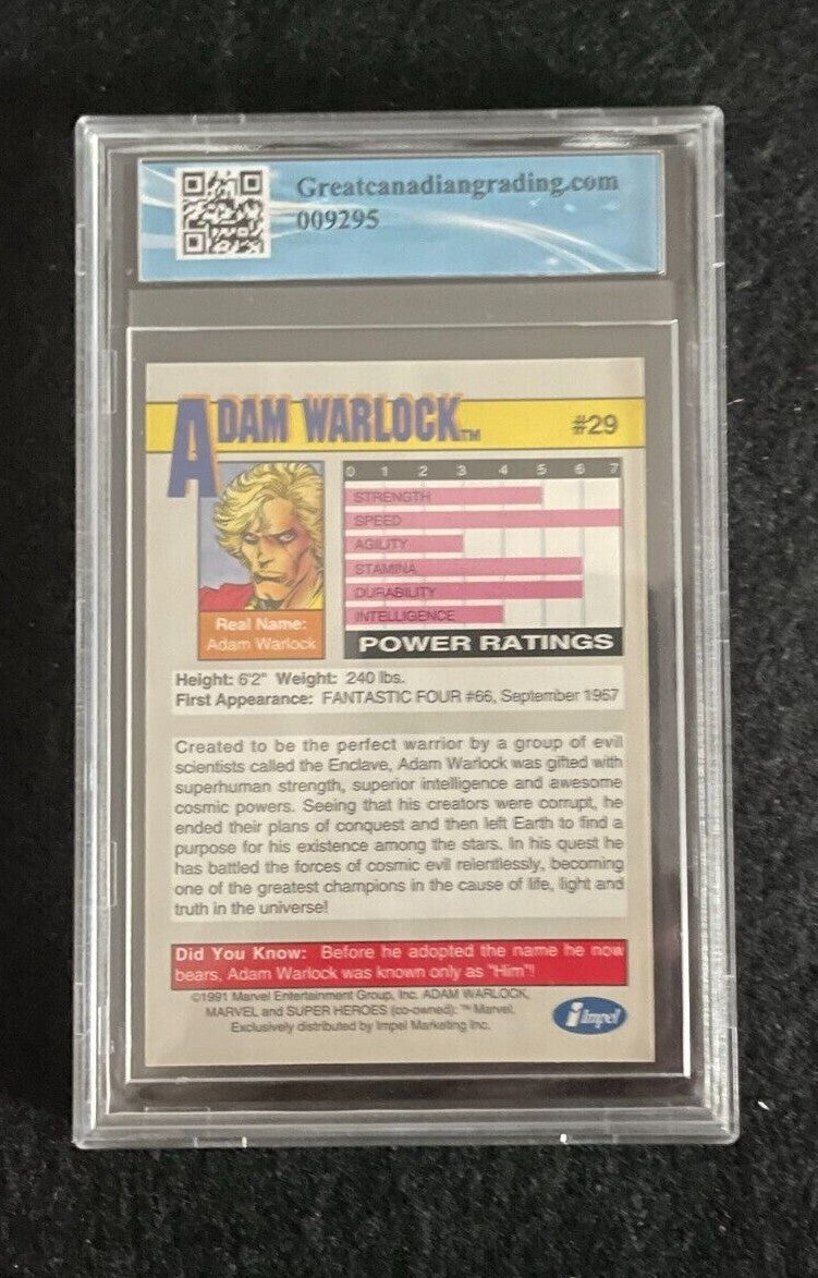 1991 Impel Marvel Universe #29 "Adam Warlock" GCG 8.0 *Not PSA*