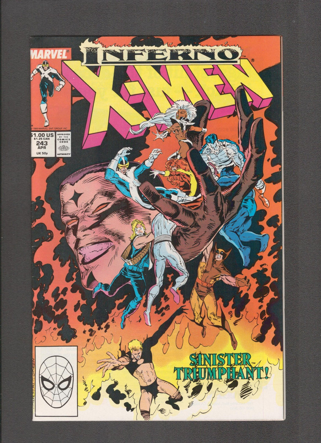 Uncanny X-Men #243 (1989) Silvestri, Claremont Marvel Comics