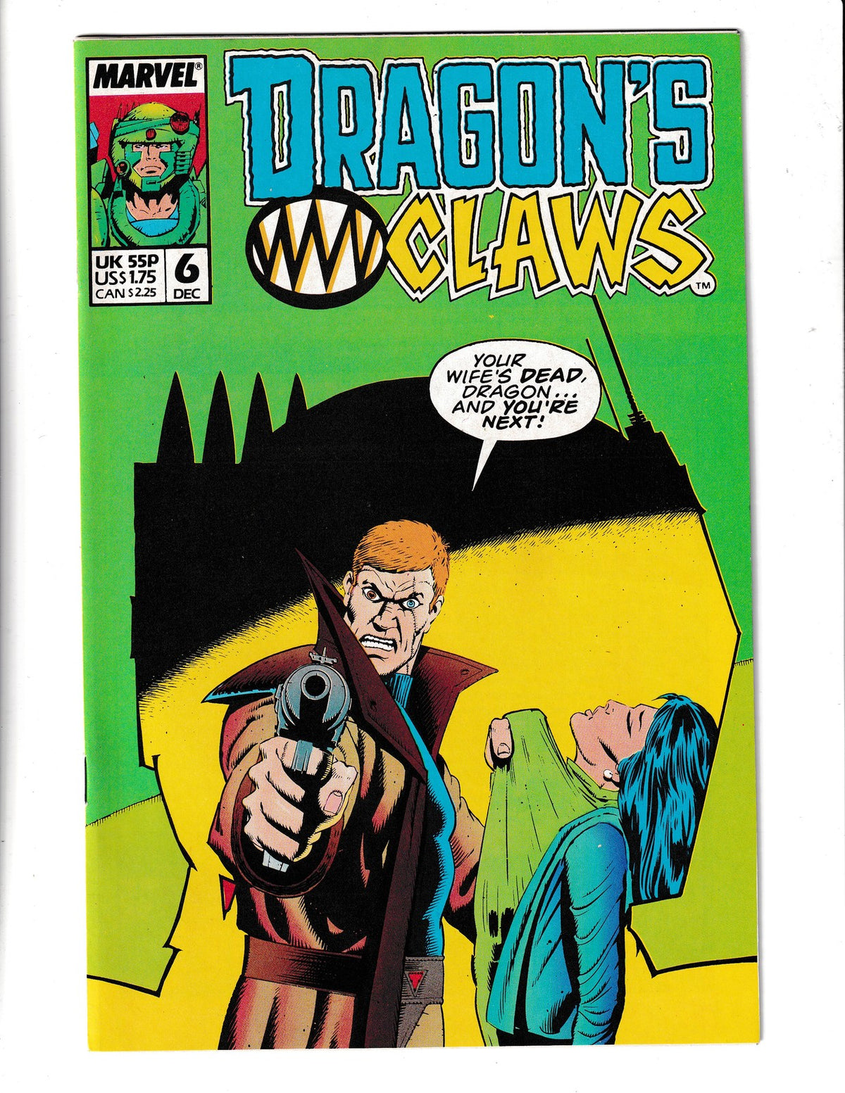 Dragon's Claws #6 (1988) 1st App of Clarity and Industry Marvel Comics