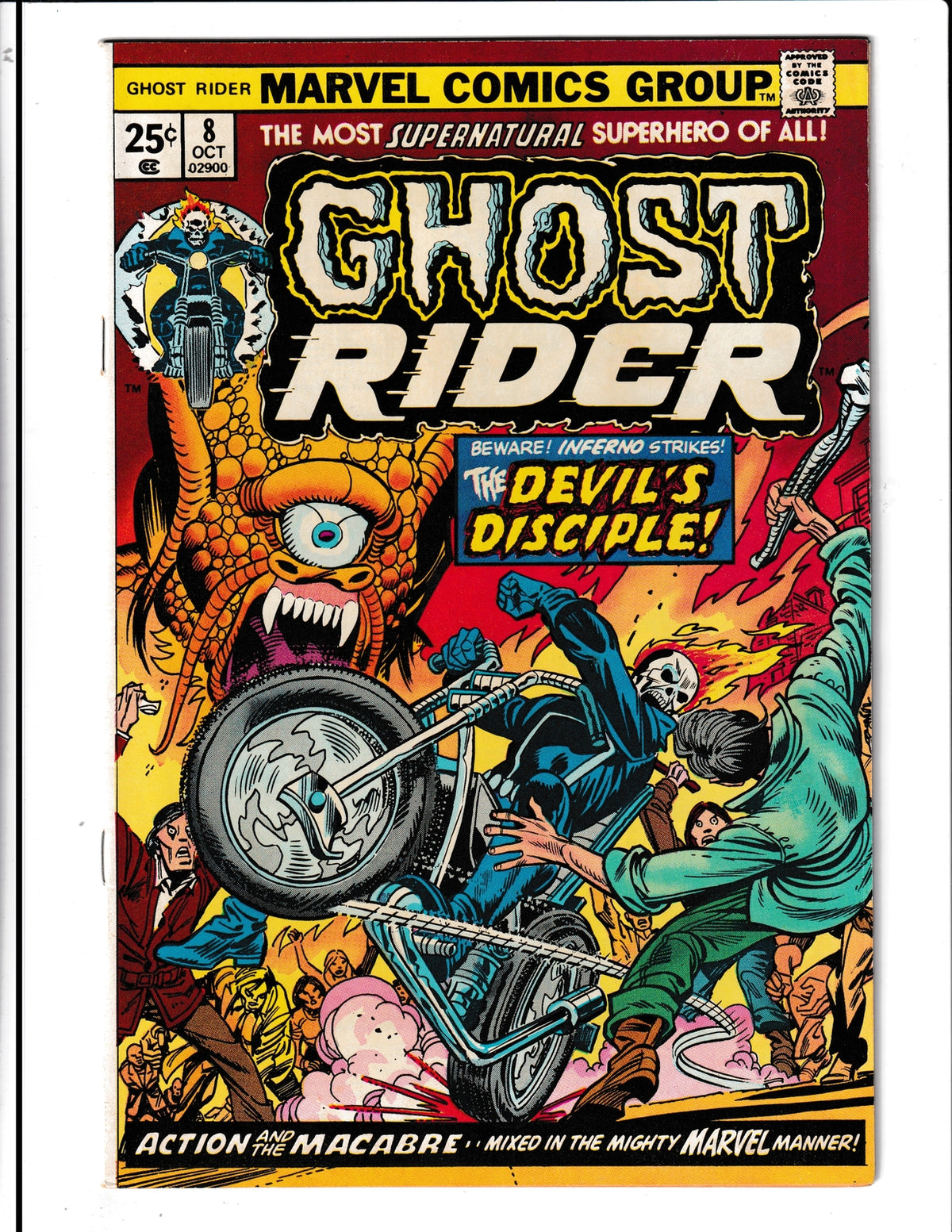 Ghost Rider #8 (1974) 1st Appearance of Inferno Marvel Comics