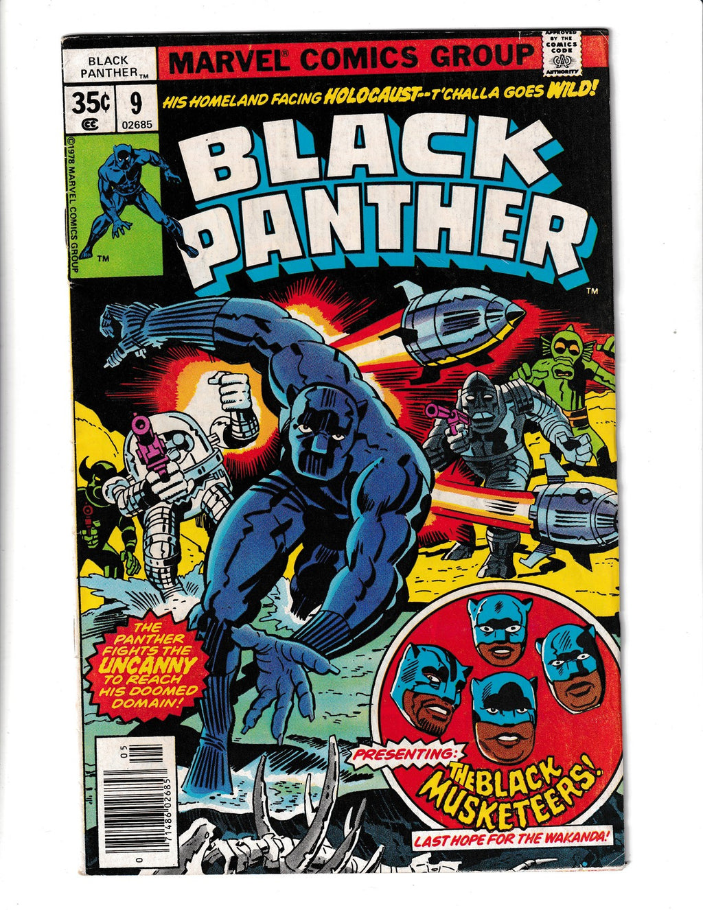 Black Panther #9 (1978) 1st Black Musketeers Marvel Comics