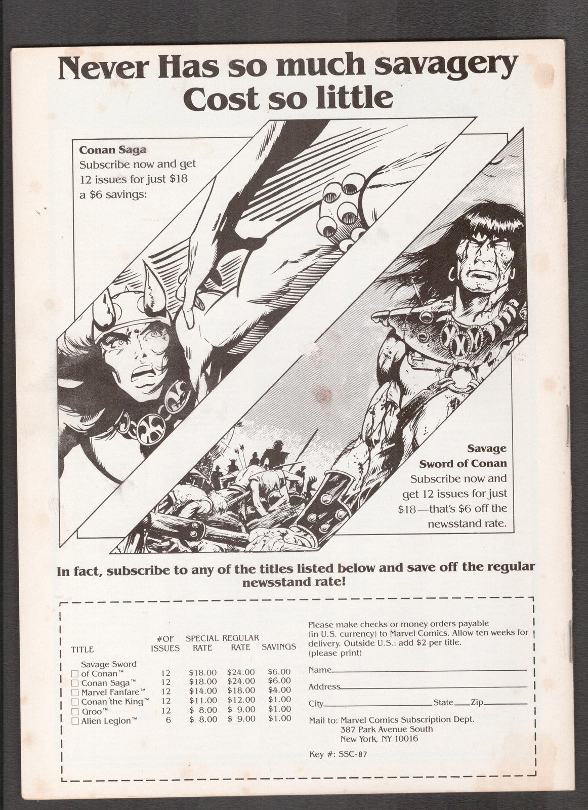 Conan Saga #27 (1989) Earl Norem Marvel Comics