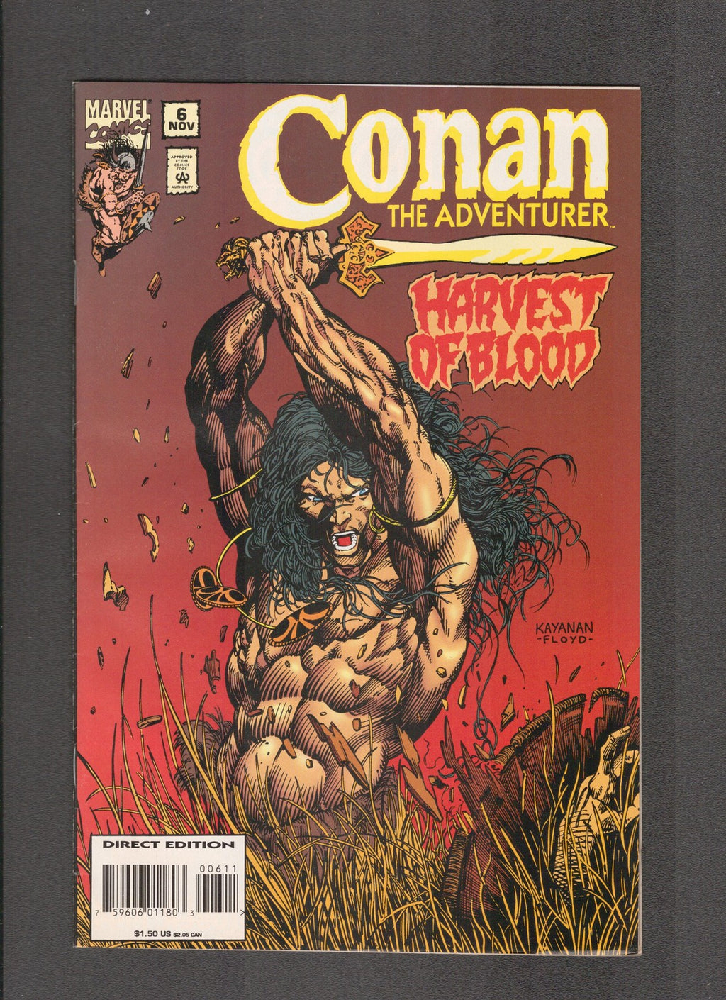 Conan the Adventurer #6 (1994) John Floyd - Roy Thomas Marvel Comics