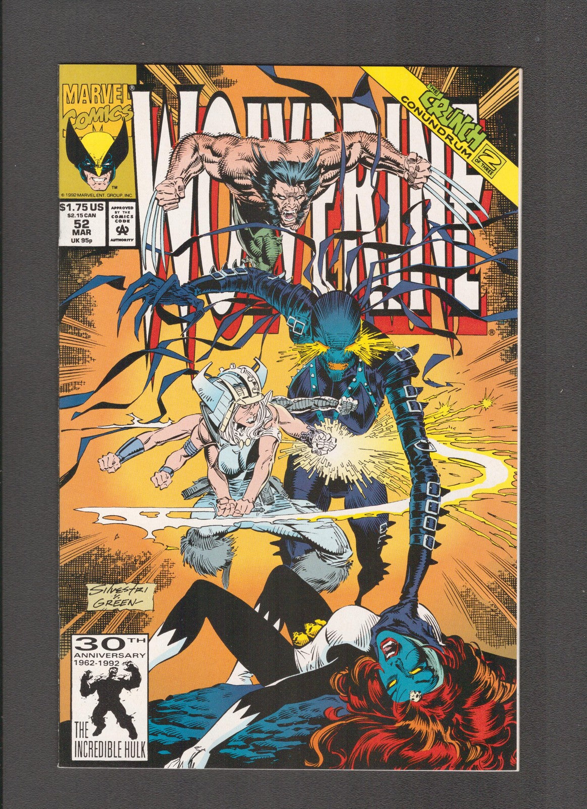 Wolverine #52 (1992) Marc Silvestri, Larry Hama Marvel Comics