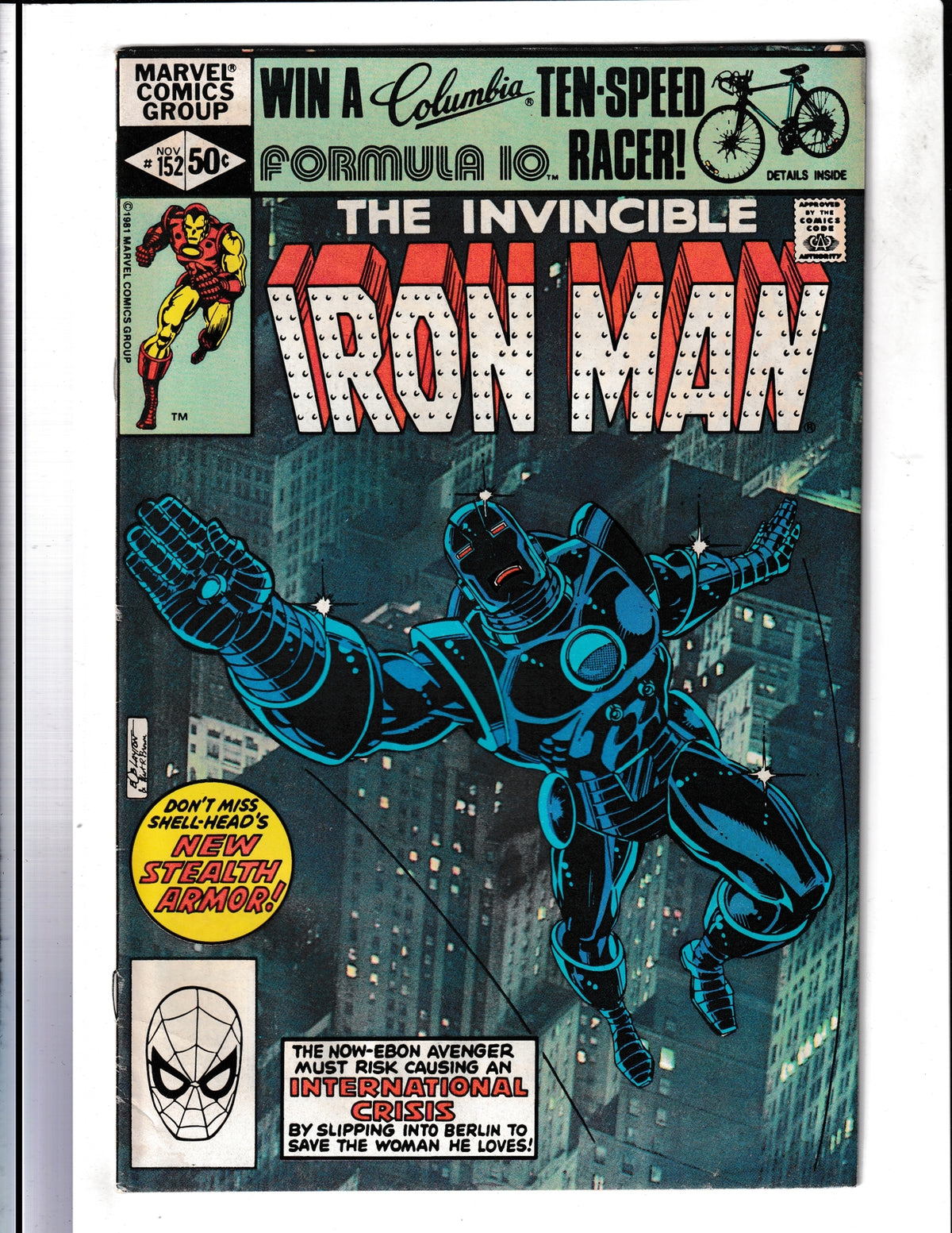 Iron Man #152 (1981) 1st App Iron Mans Stealth Armor Marvel Comics