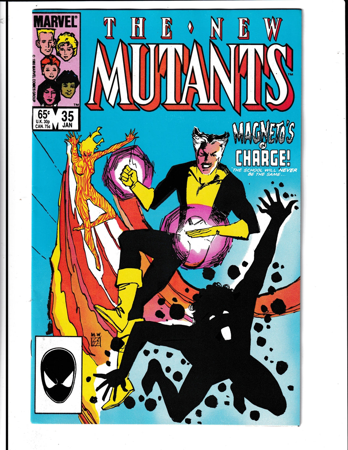 New Mutants #35 (1986) Magneto Headmaster Marvel Comics