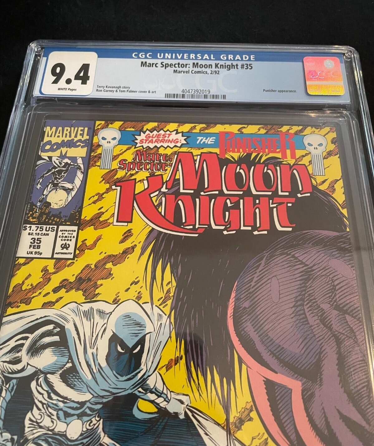 Marc Spector: Moon Knight #35 CGC 9.4 Punisher Appearance 1992 Marvel Comics