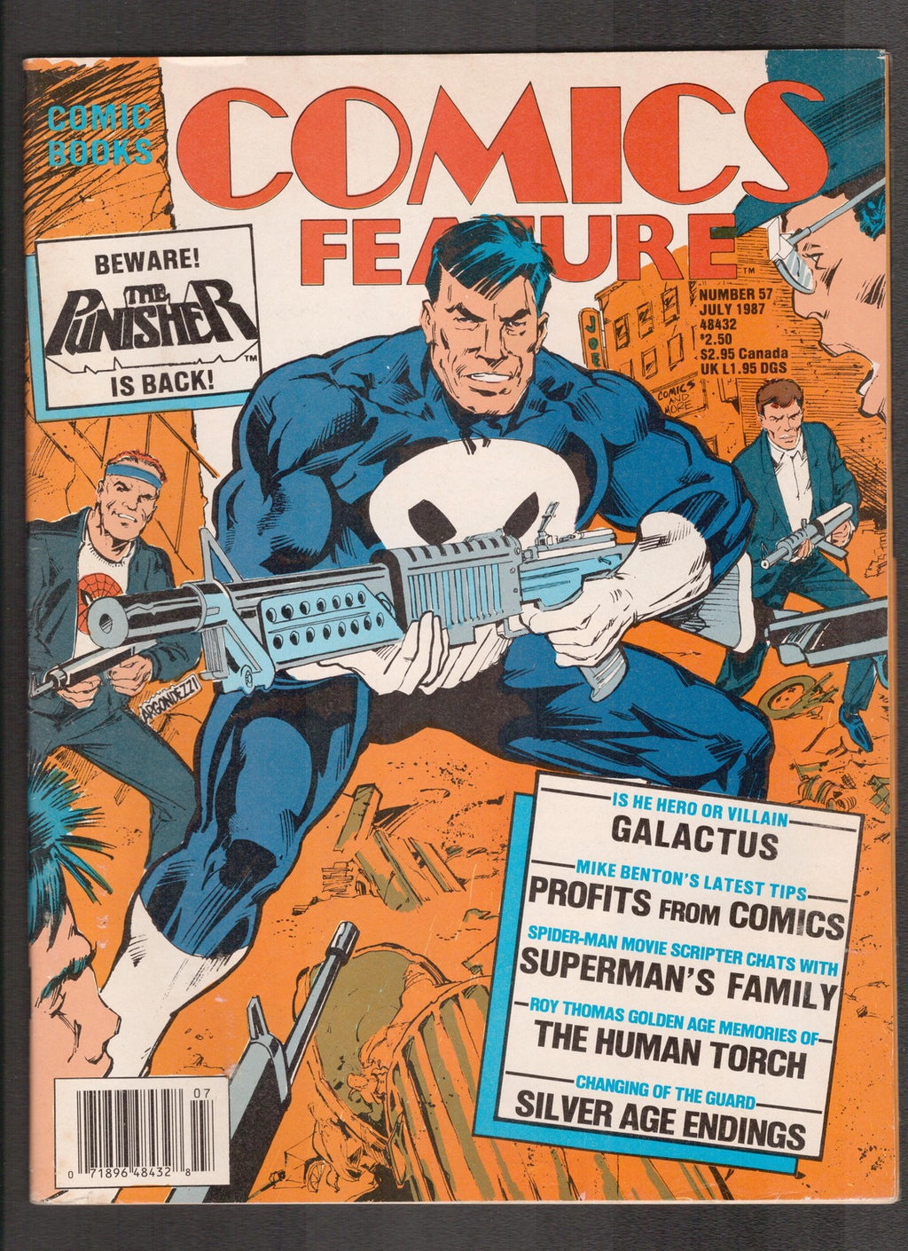Comics Feature #57 (1987) Punisher Magazine New Media Publications Comics
