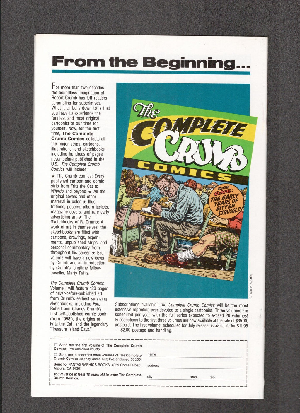 Critters #18 (1987) Fantagraphics Comics