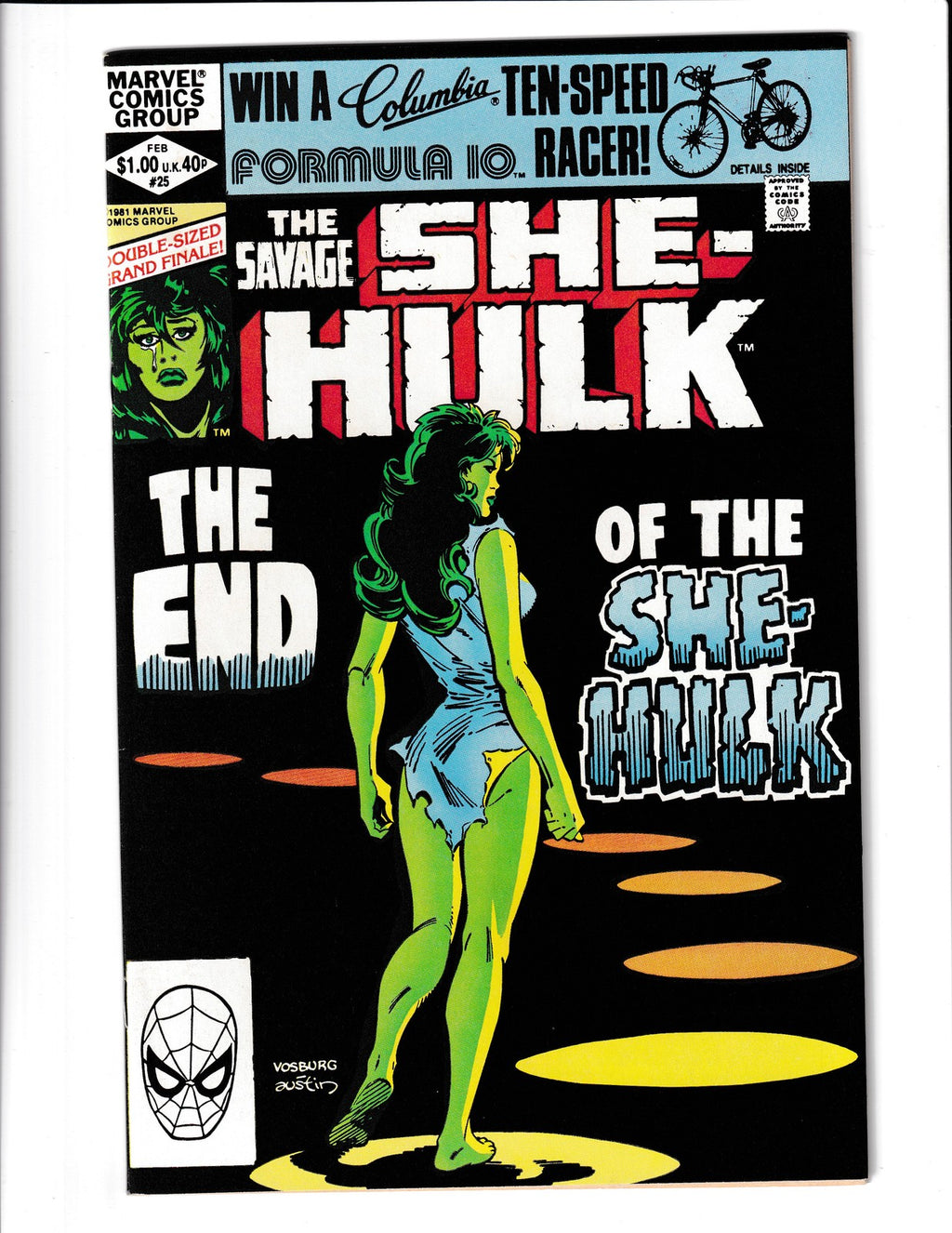 Savage She-Hulk #25 (1982) Higher Grade Final Issue Marvel Comics