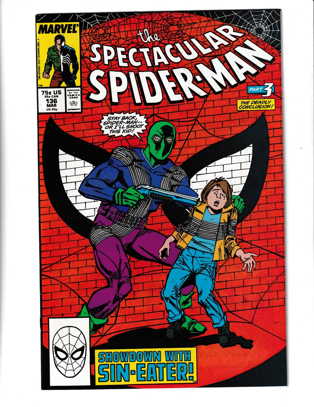 Spectacular Spider-Man #136 (1988) Higher Grade Marvel Comics