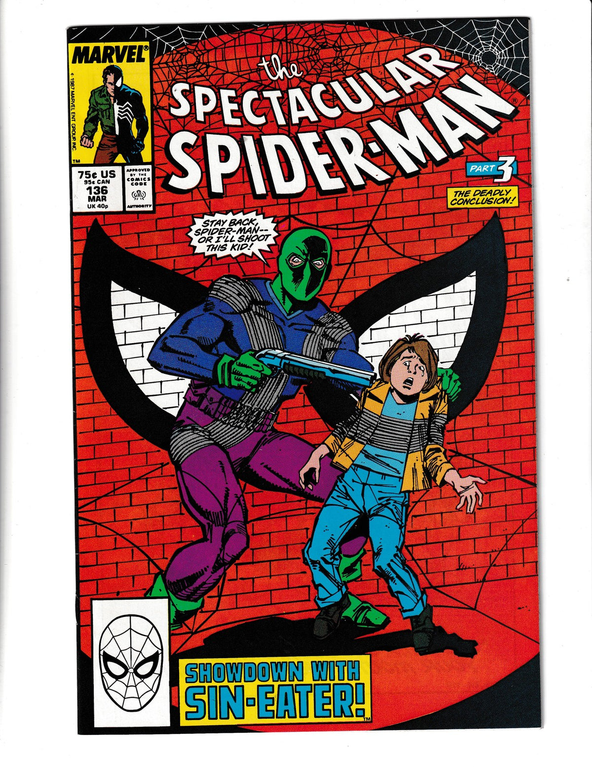 Spectacular Spider-Man #136 (1988) Higher Grade Marvel Comics