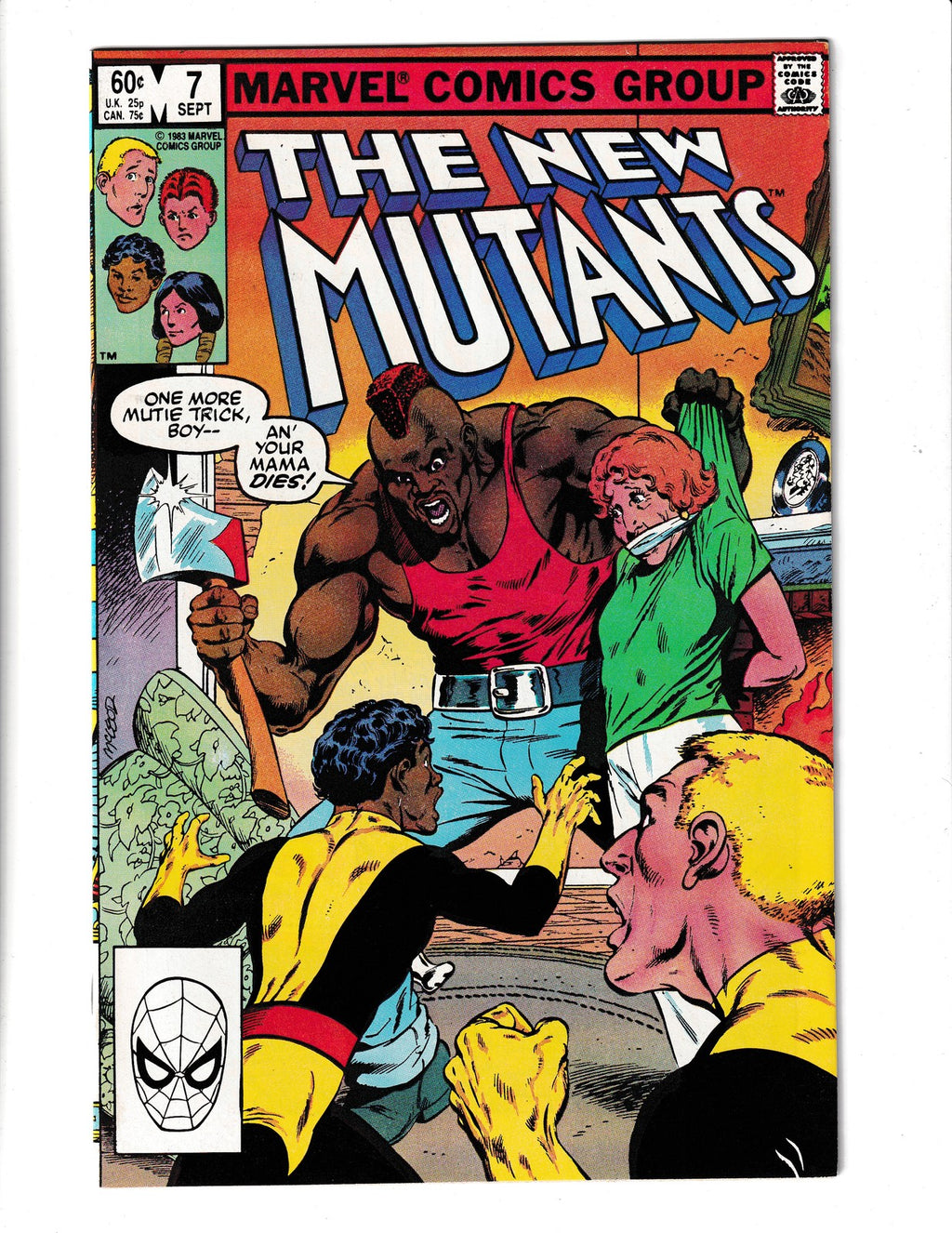 New Mutants #7 (1983) 1st App of Battle Axe Marvel Comics