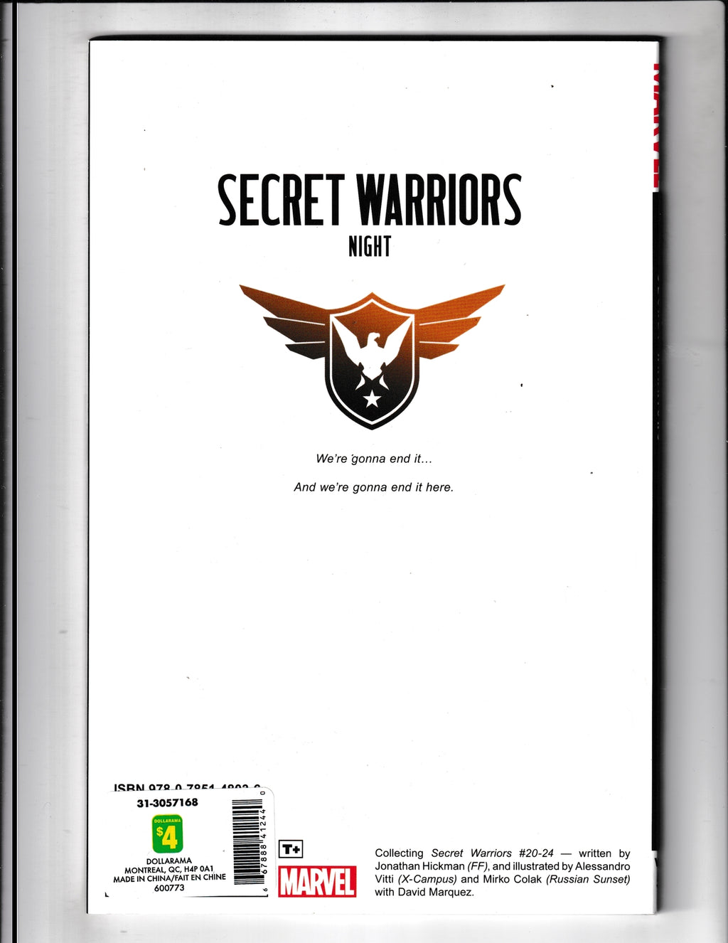 Secret Warriors #5 (2011) "Night" Marvel Comics