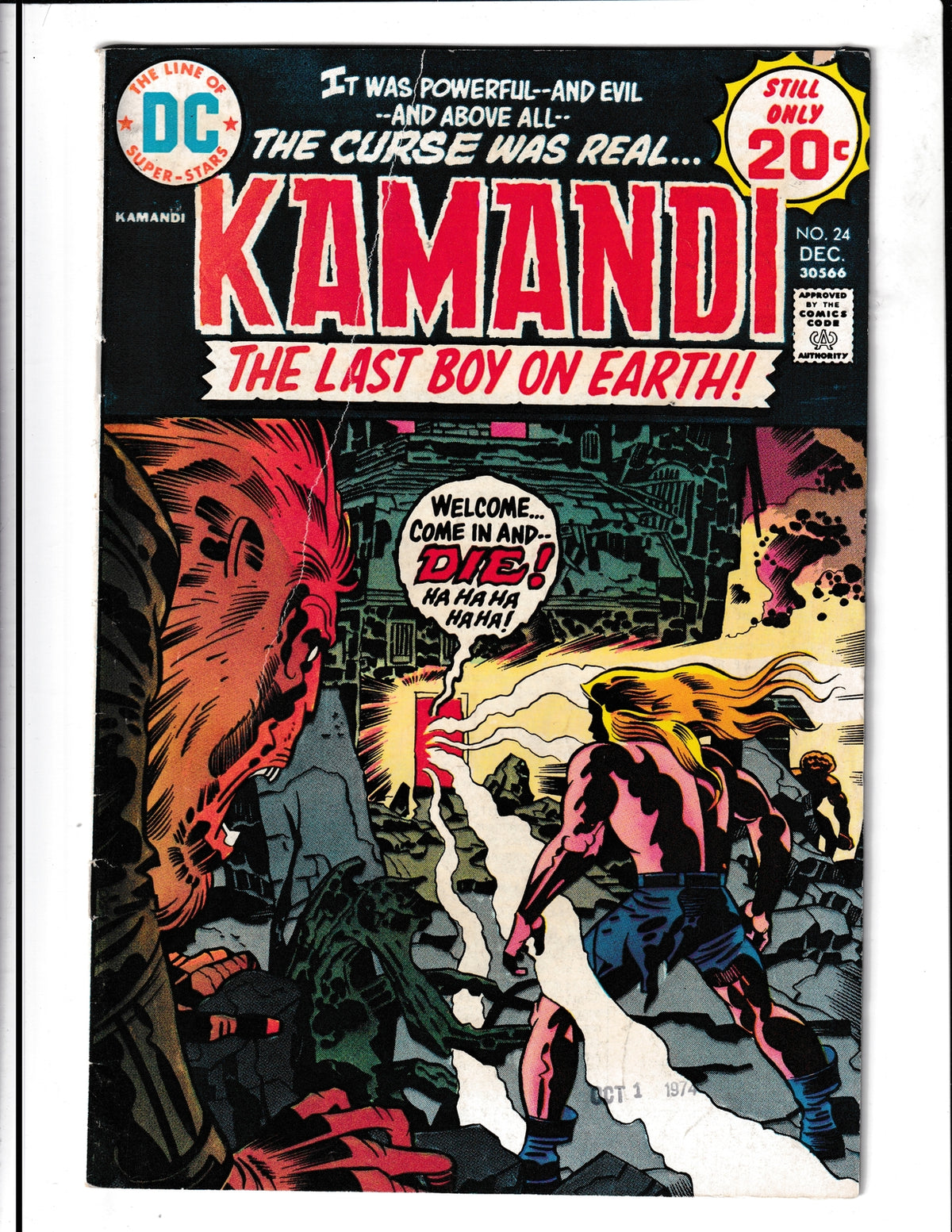 Kamandi, The Last Boy On Earth #24 (1974) DC Comics SKU:1306