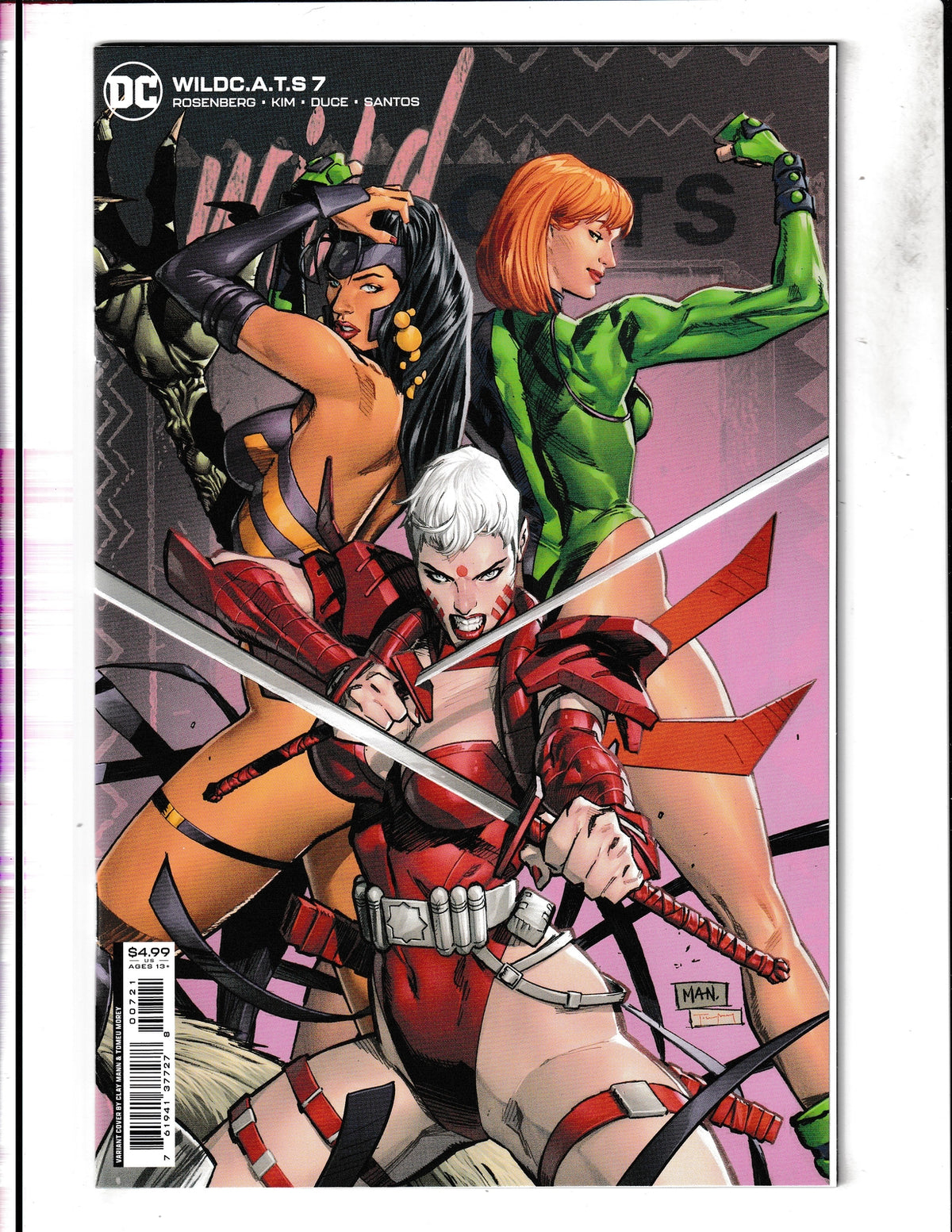 WildC.A.T.S. #7B (2023) Clay Mann Card Stock Cover DC Comics