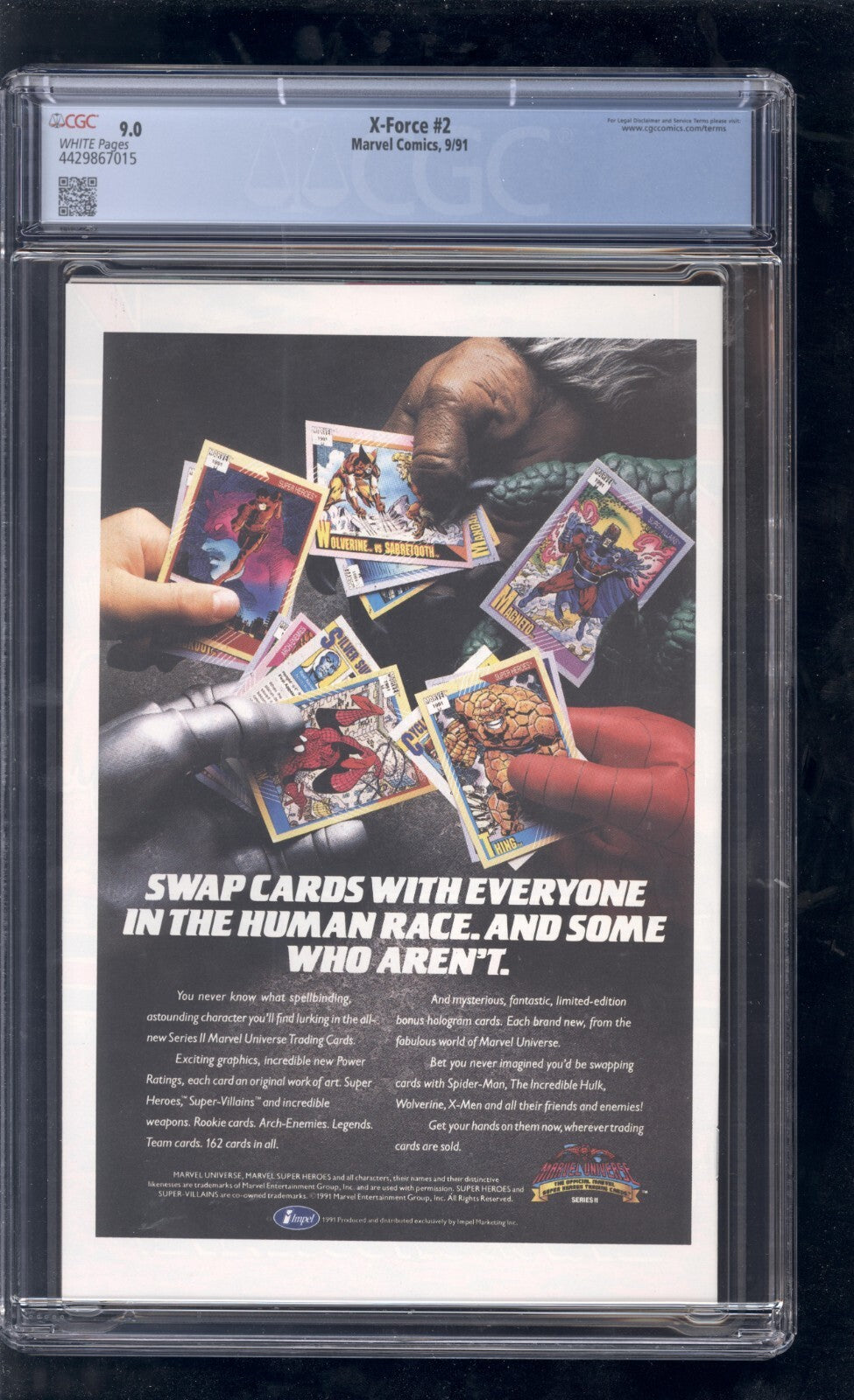 X-Force #2 CGC 9.0 (1991) 2nd Deadpool 1st Garrison Kane Marvel Comics